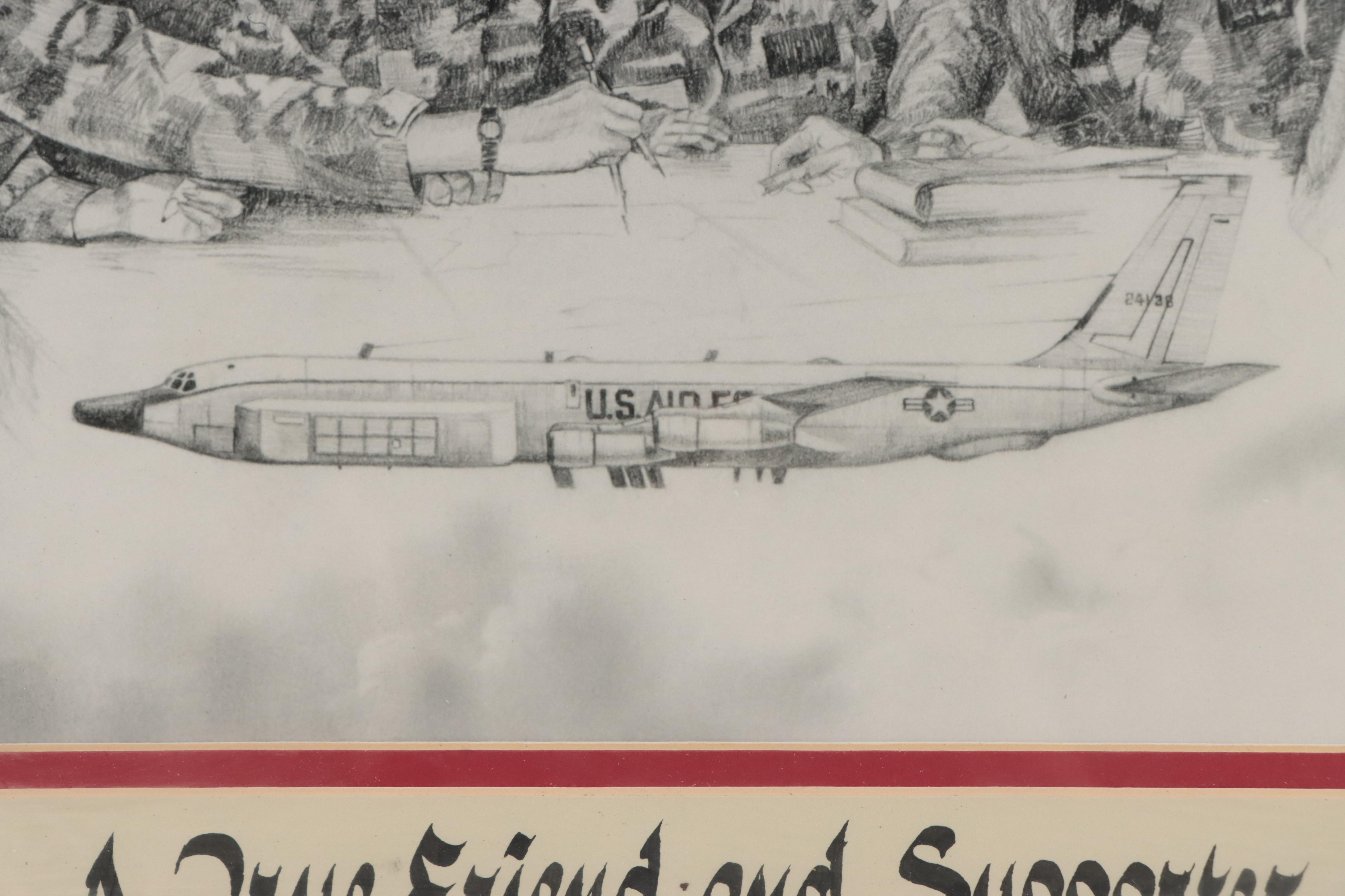 Tribute to Fighter Pilot Graphite Drawing, 1993