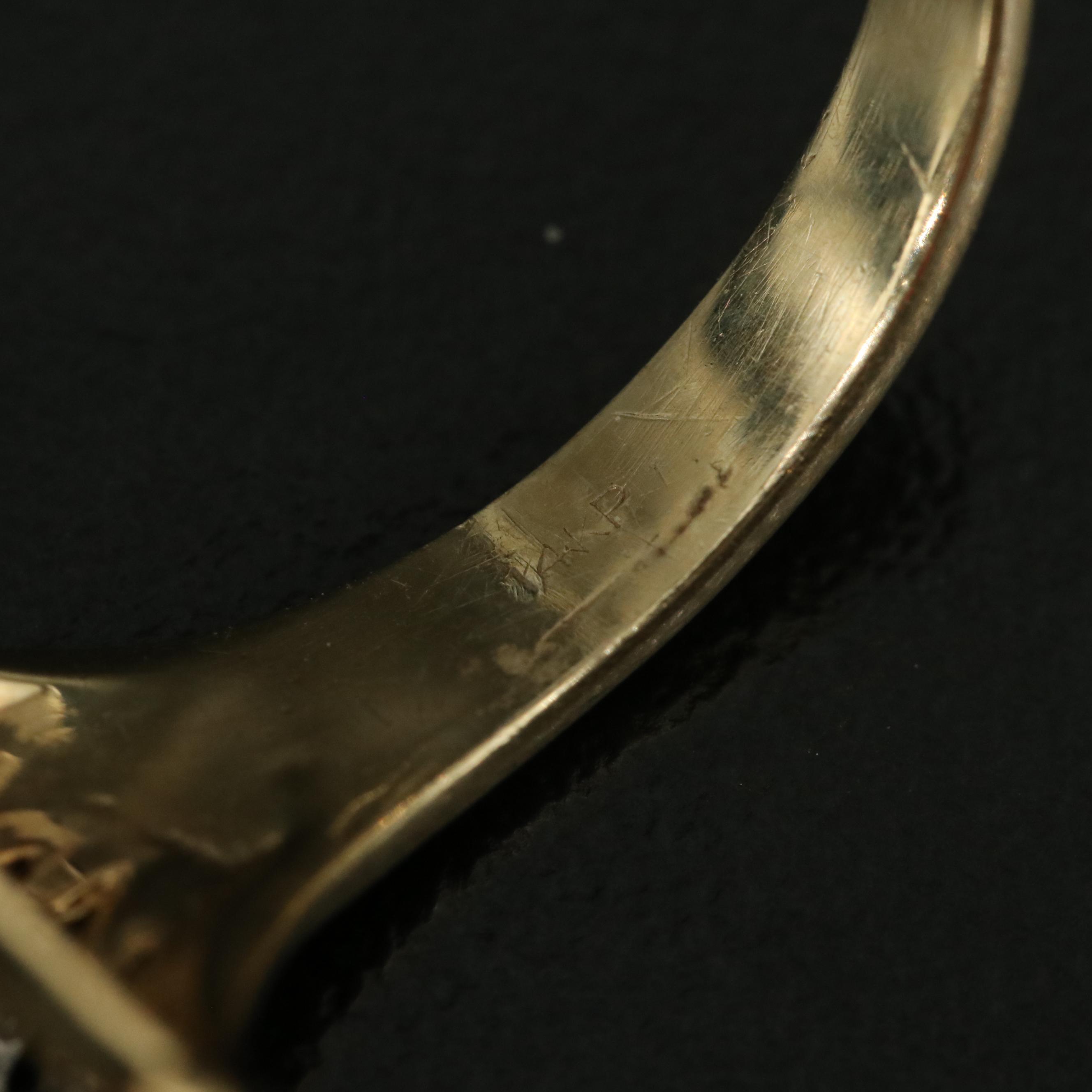 14K 0.94 CTW Diamond Cluster Ring