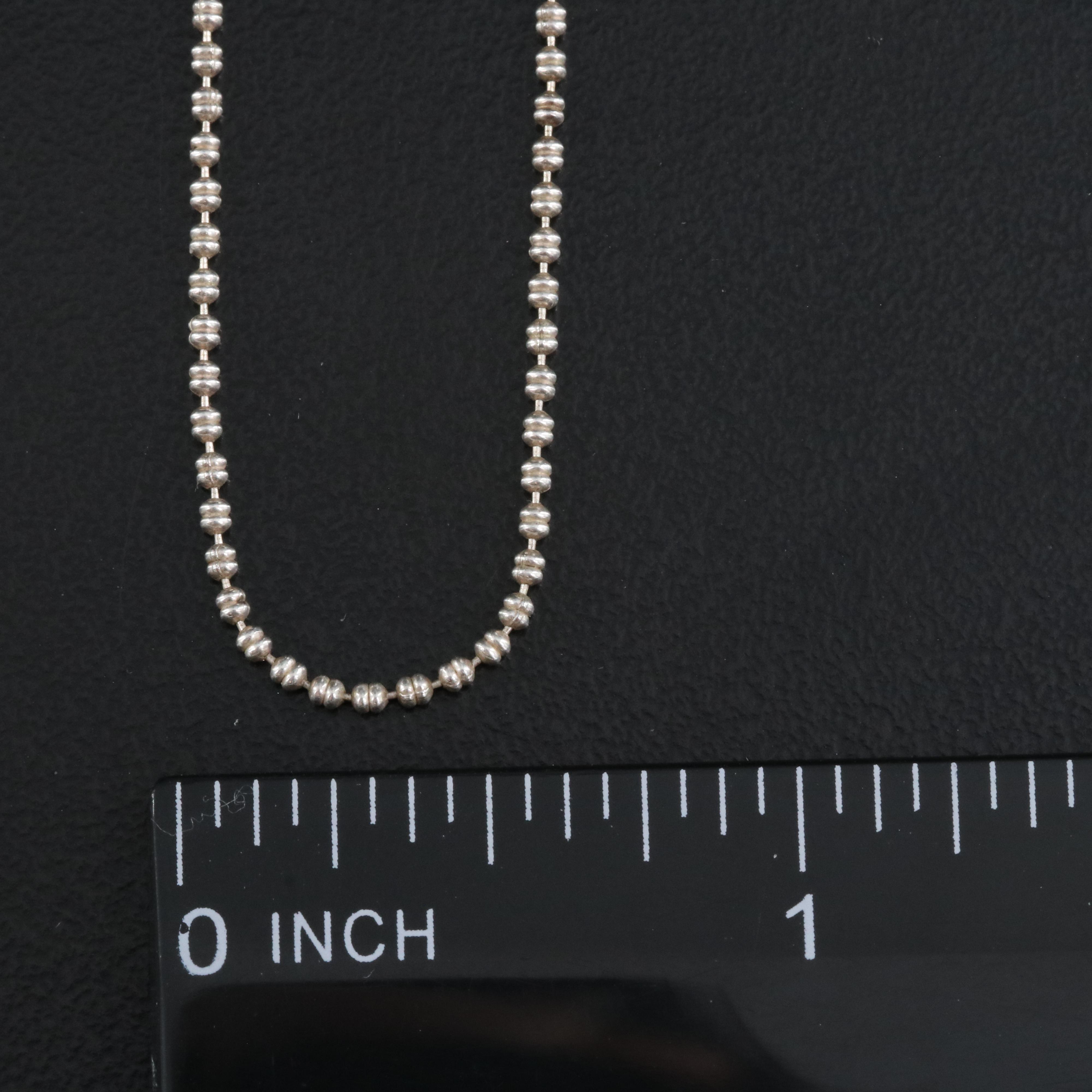 Sterling Chains Including Italian, Beaded and Box