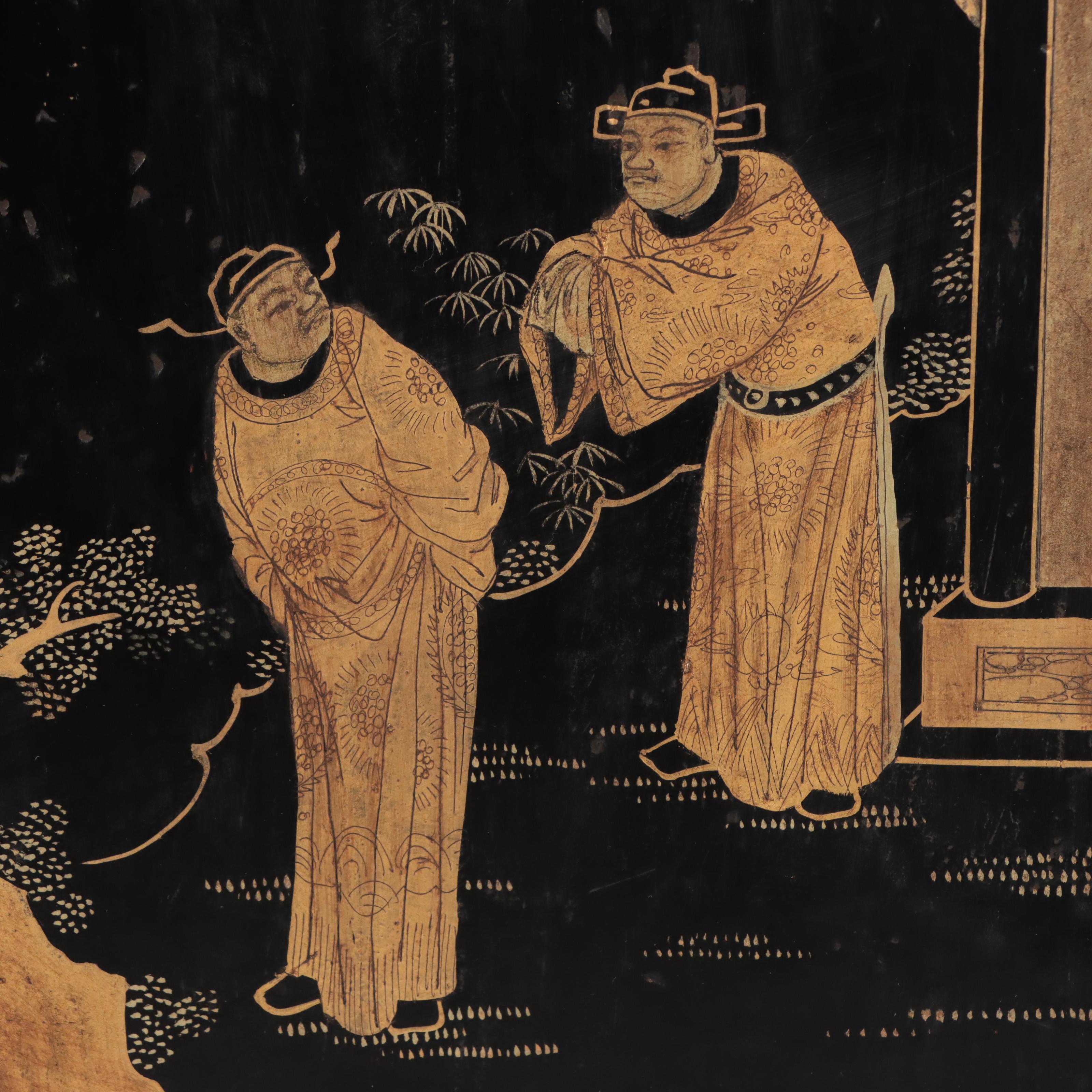 Chinese Lacquer Ware Wall Panel