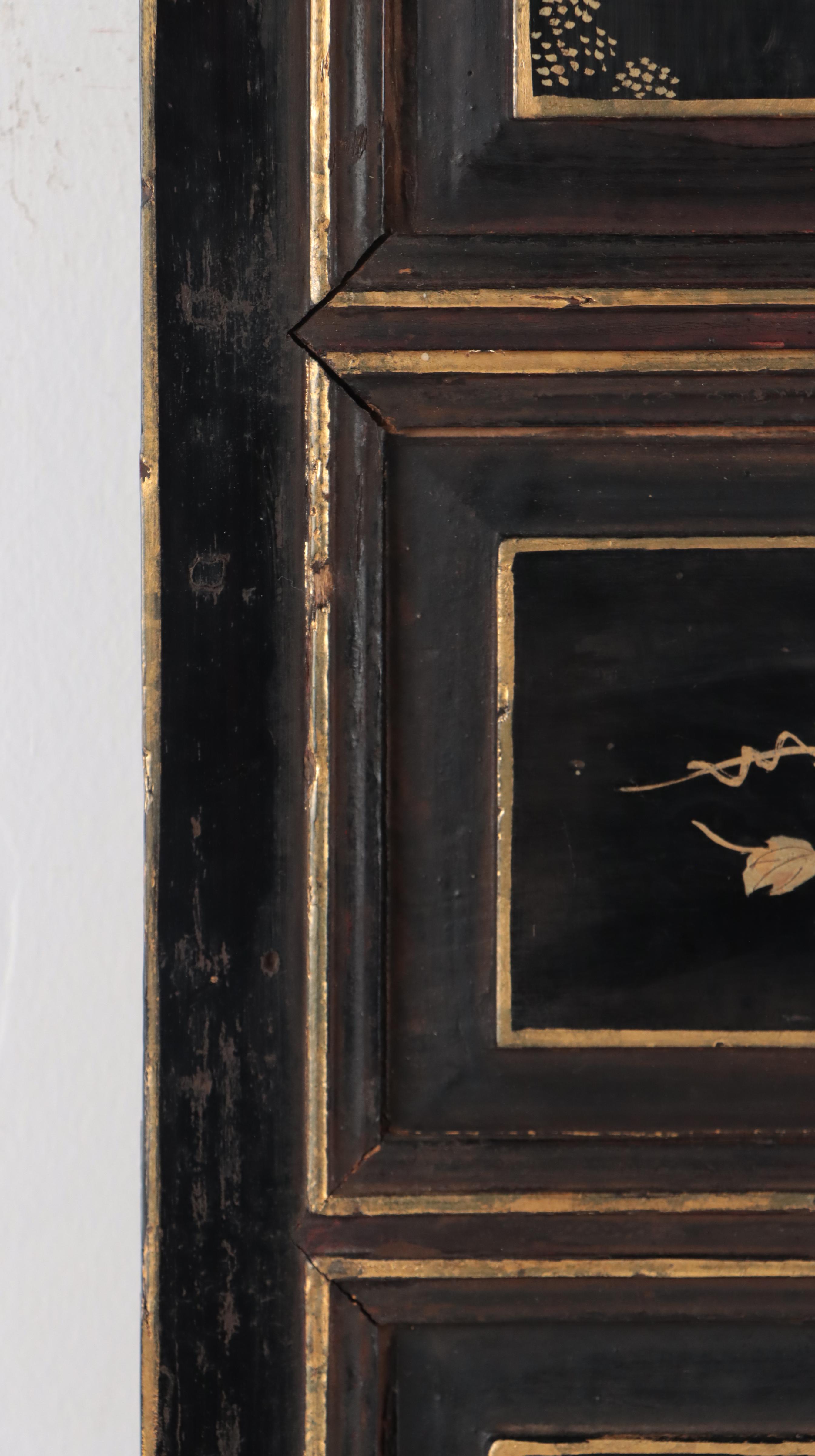 Chinese Lacquer Ware Wall Panel