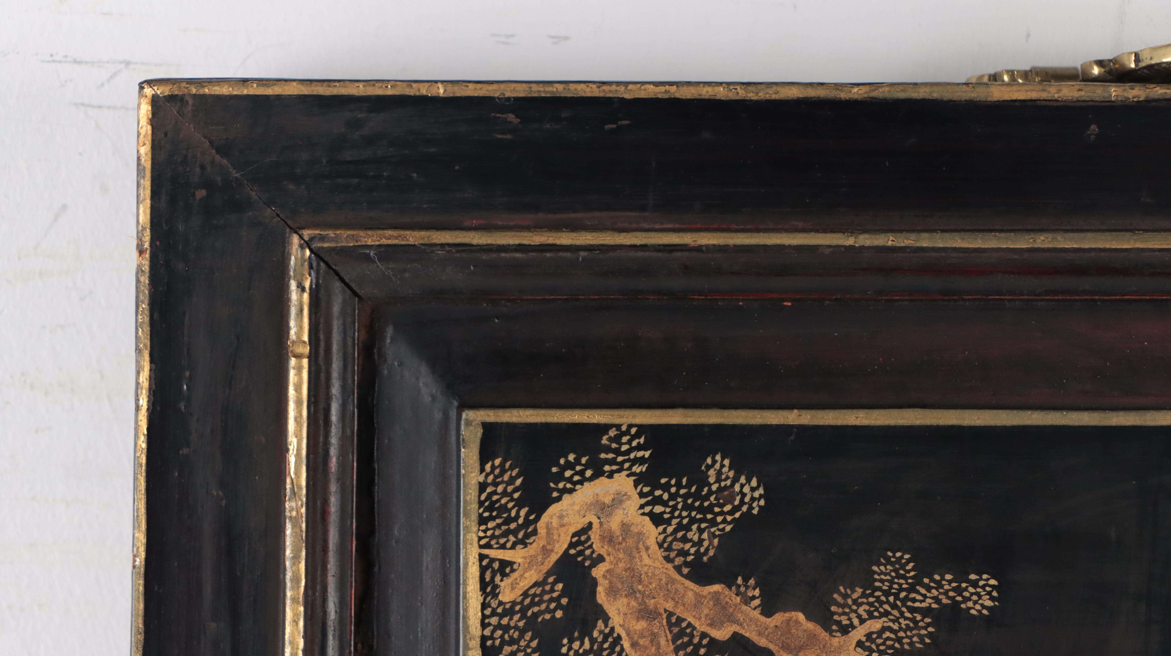 Chinese Lacquer Ware Wall Panel