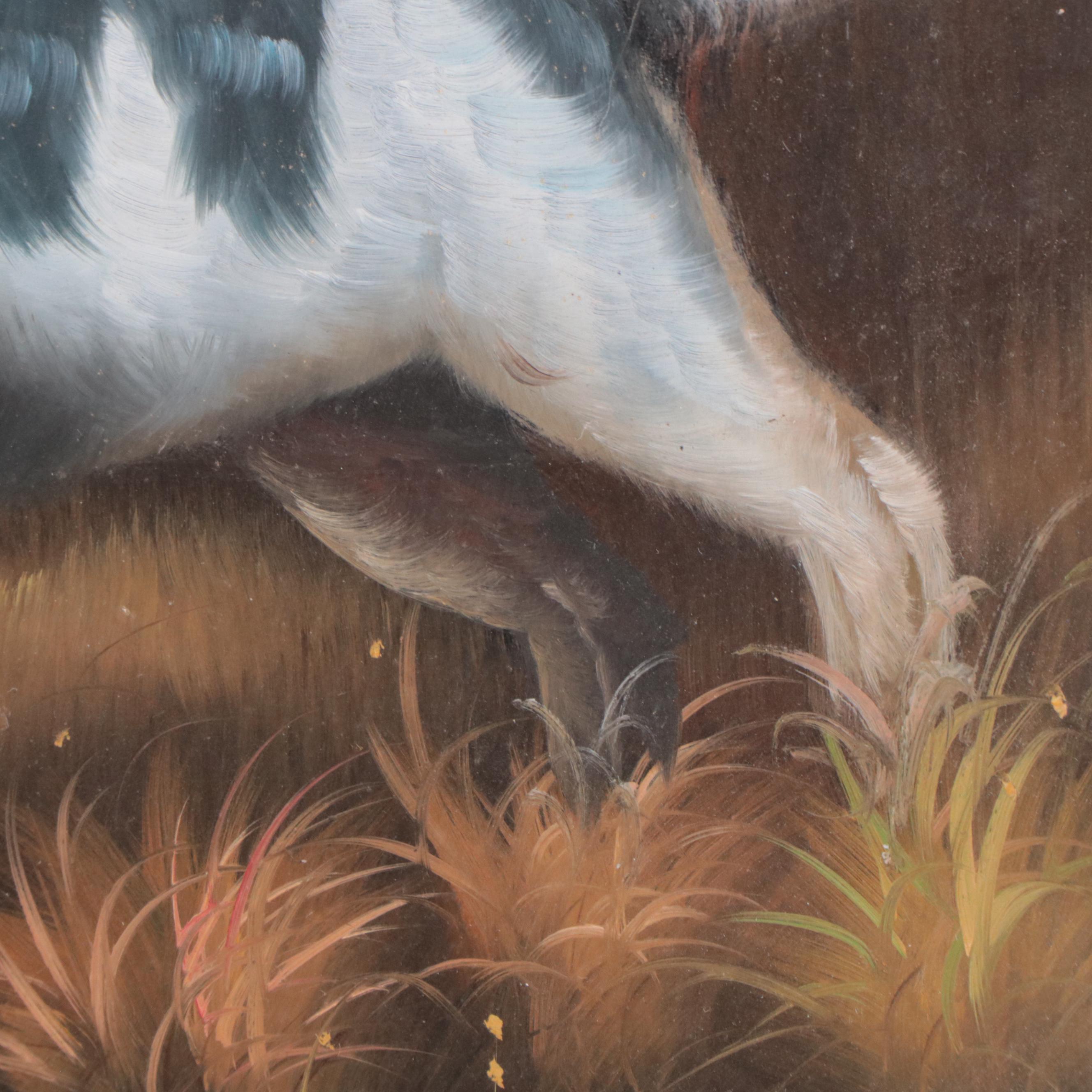 Oil Painting of Hunting Dog Portrait