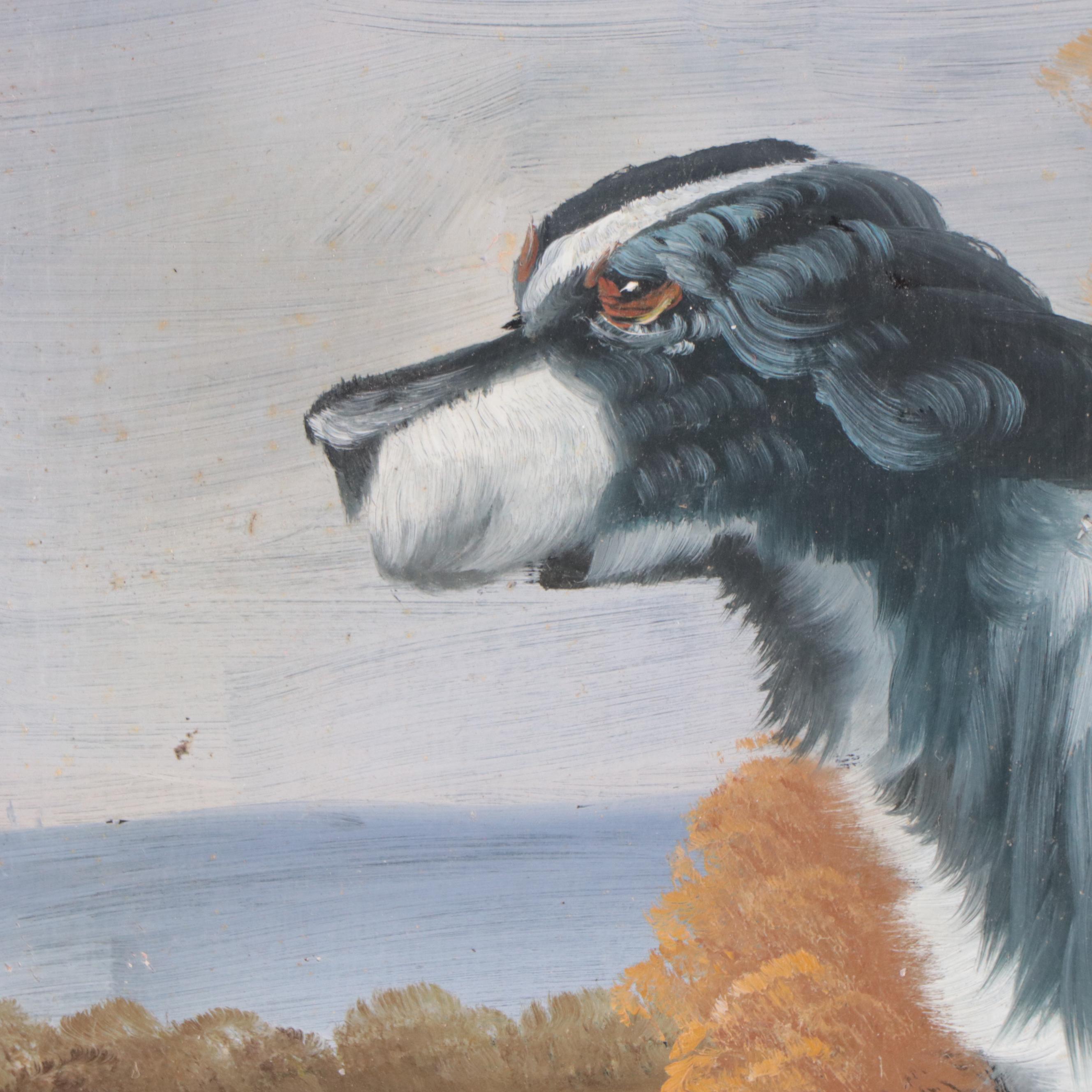 Oil Painting of Hunting Dog Portrait