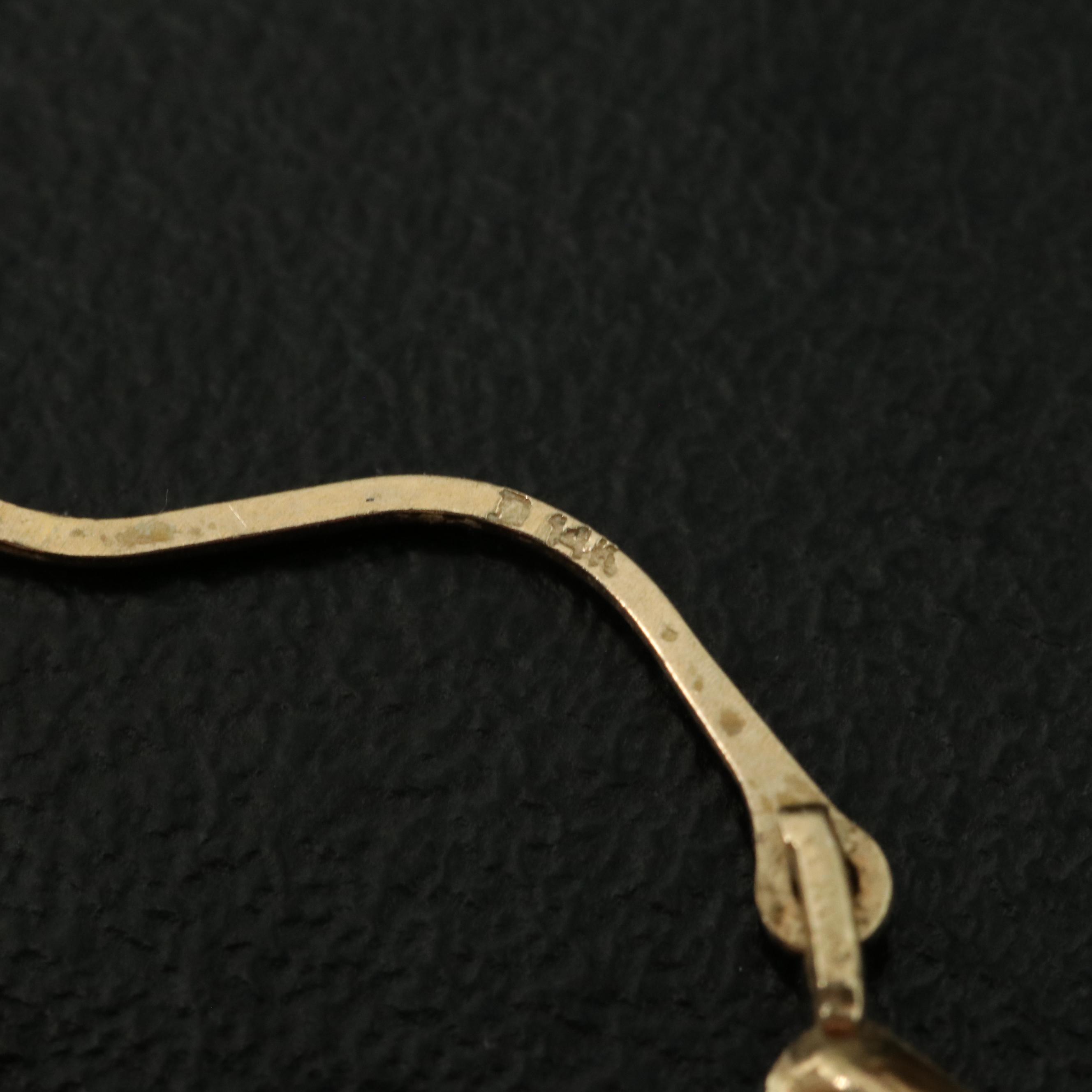 Italian 14K Greek Key Hoop Earrings