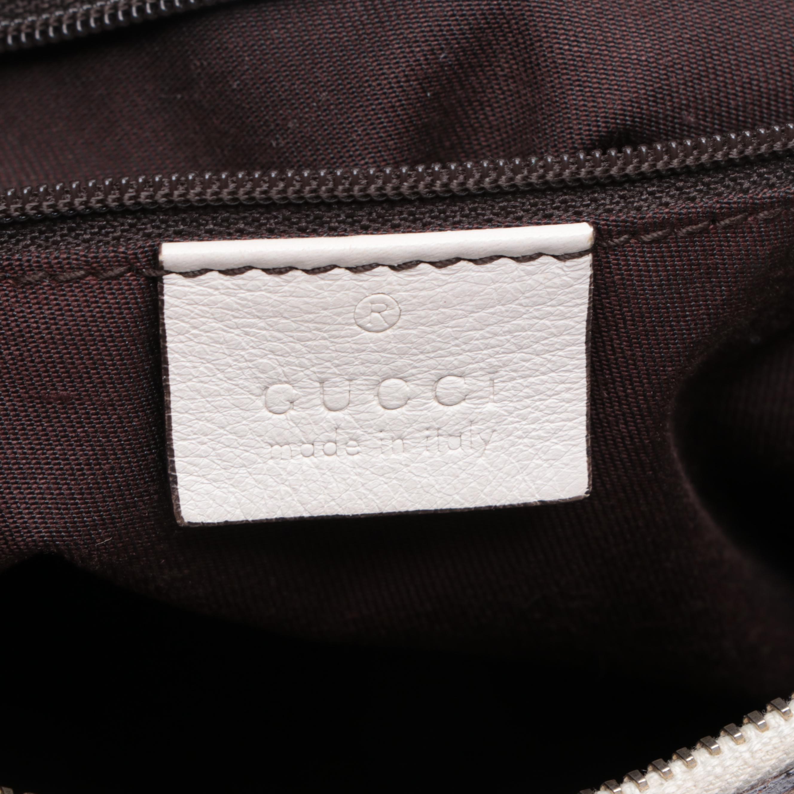Gucci Abbey D-Ring Hobo Bag in GG Canvas and Leather Trim