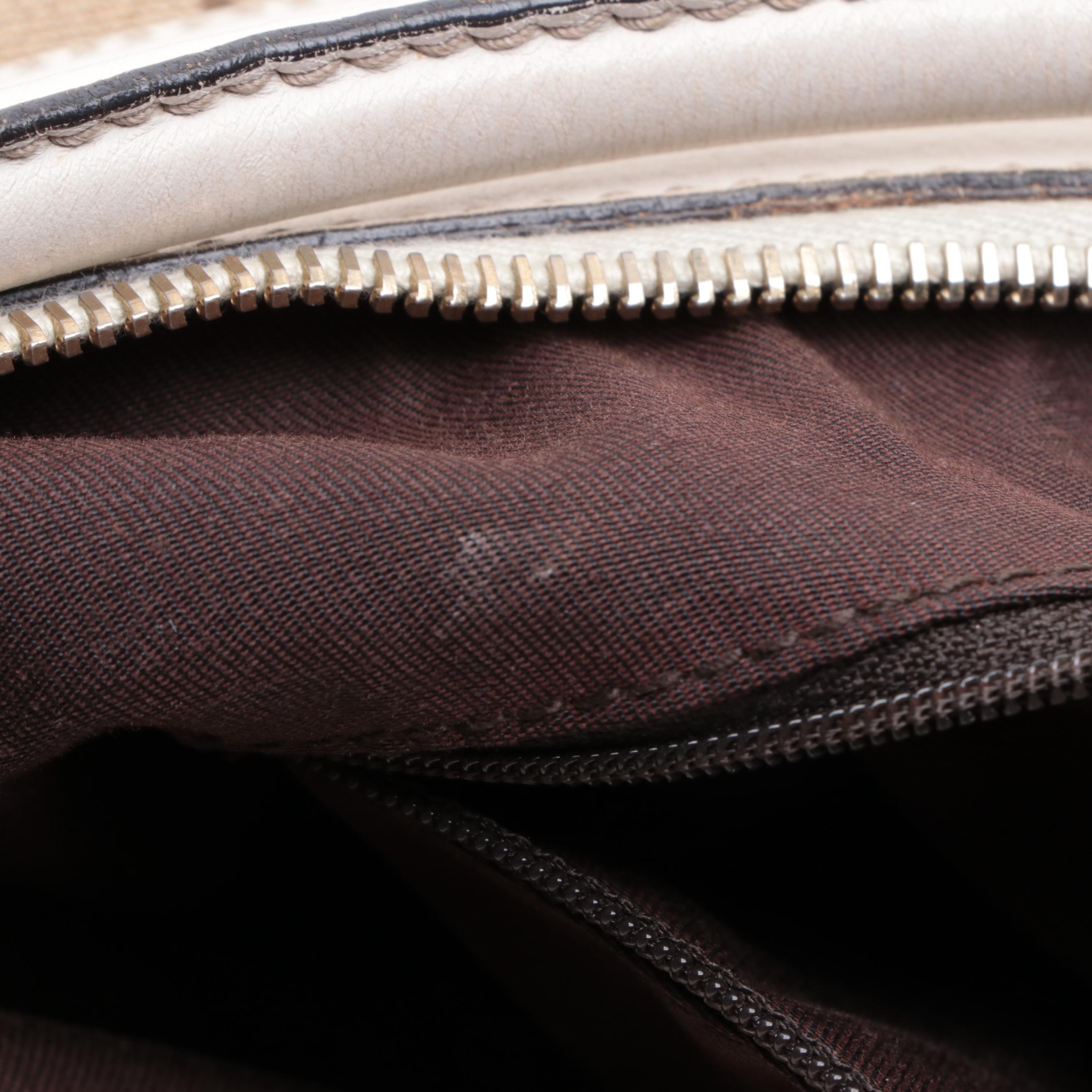 Gucci Abbey D-Ring Hobo Bag in GG Canvas and Leather Trim