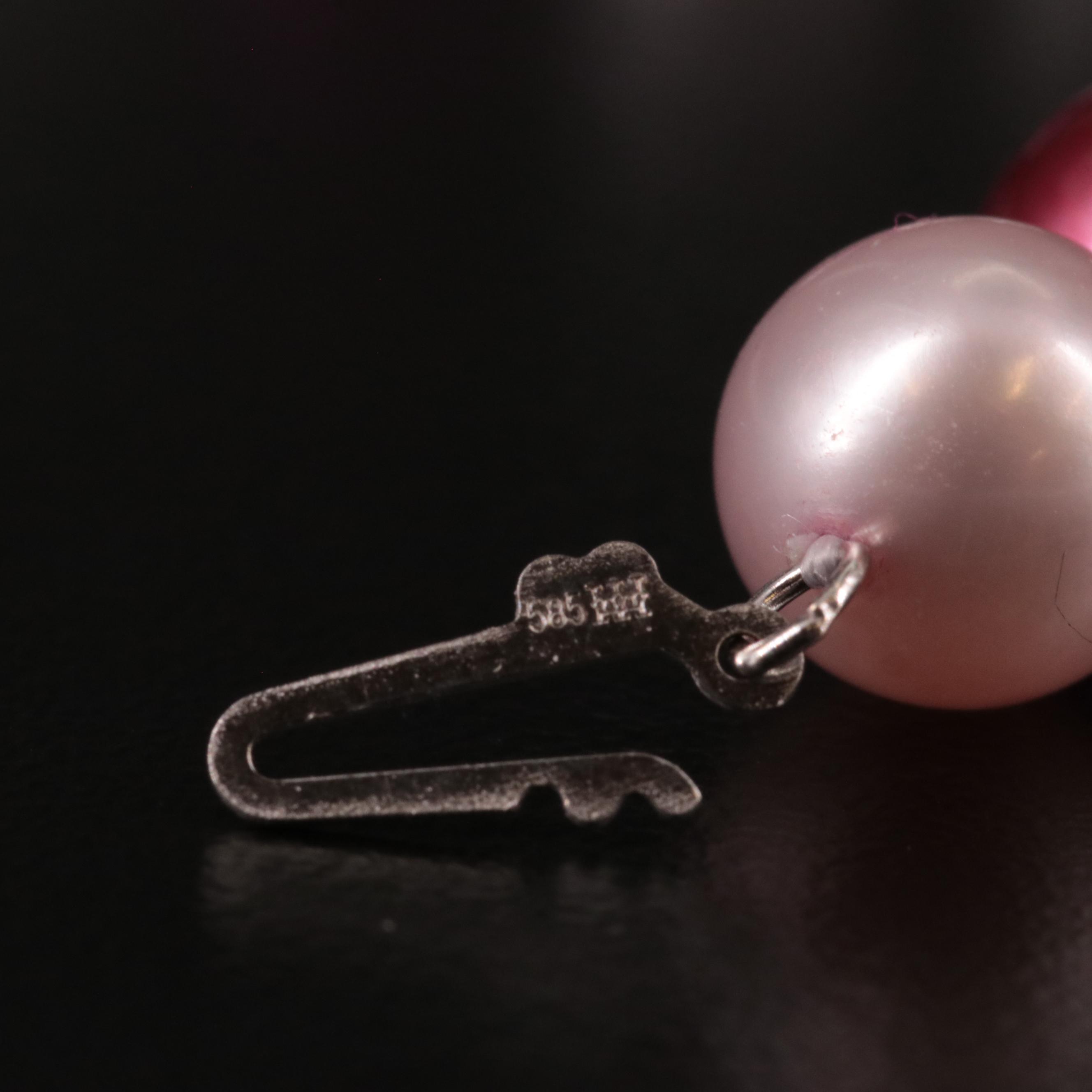 14K Pearl Necklace, Bracelet, and Earrings Set