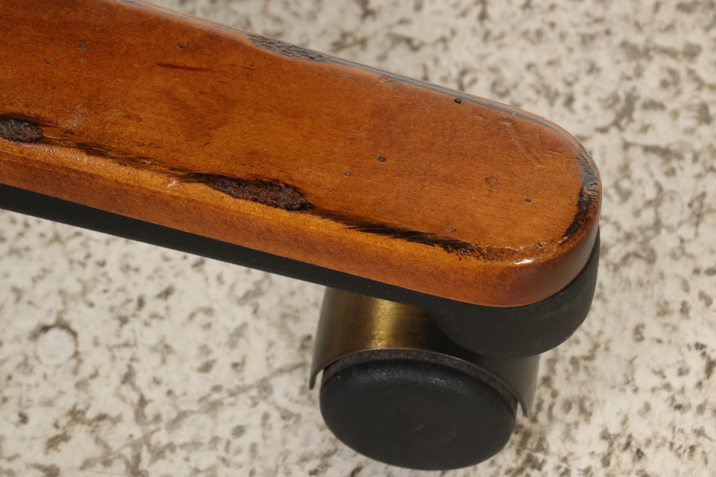 Pair of Brass-Tacked and Aged Leather Upholstered Adjustable Swivel Chairs