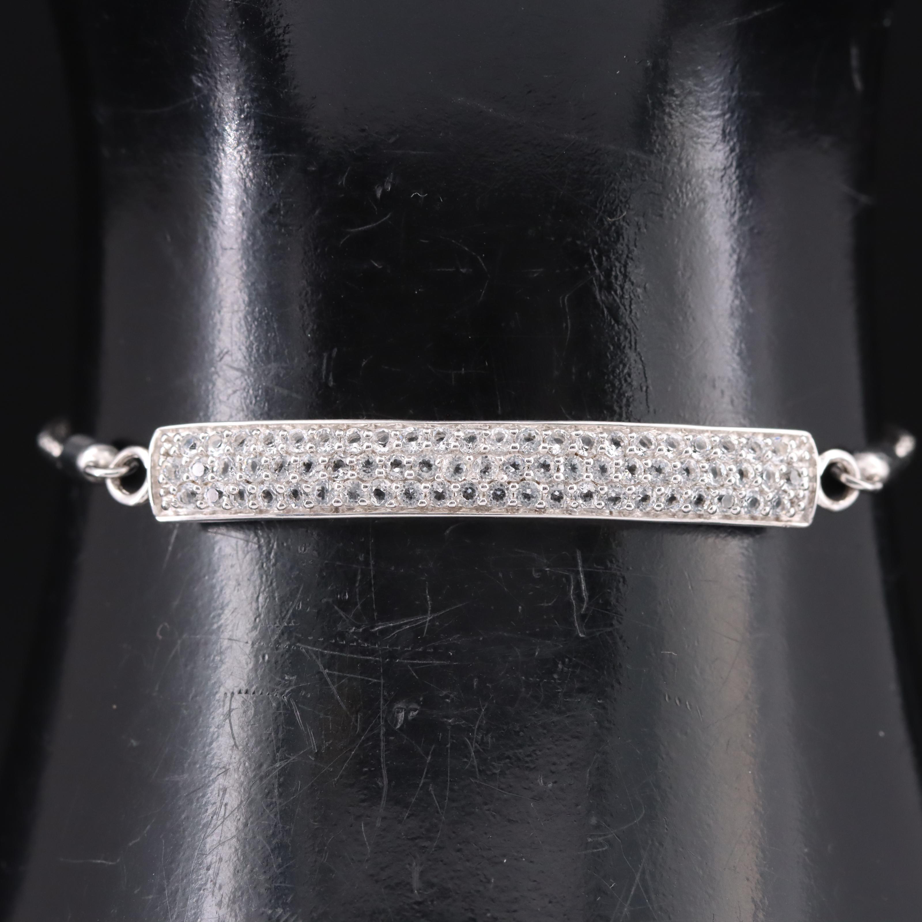 Sterling Topaz Bolo Bracelet