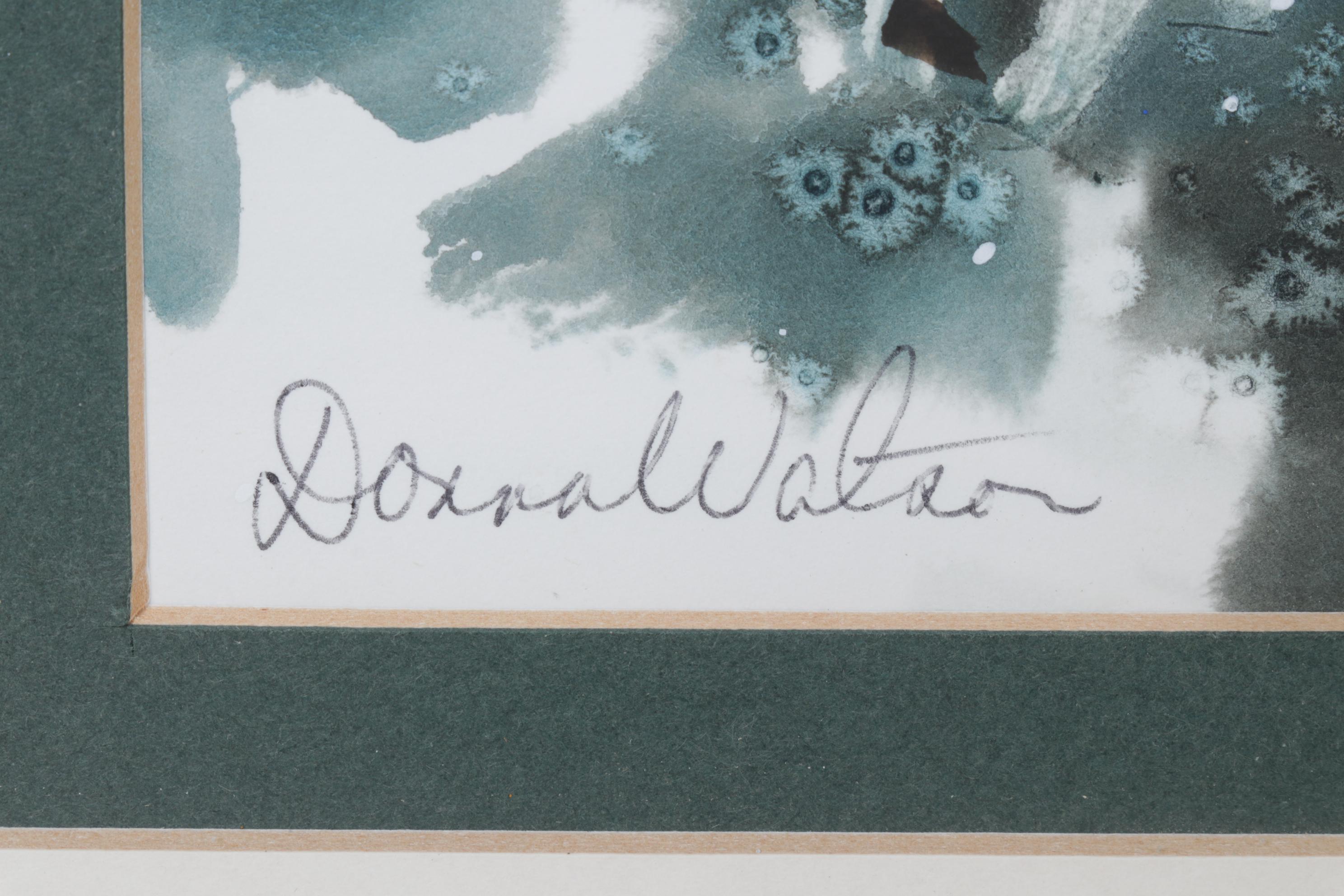 Donna Walter Forest Pond Watercolor Paintings, Circa 2000