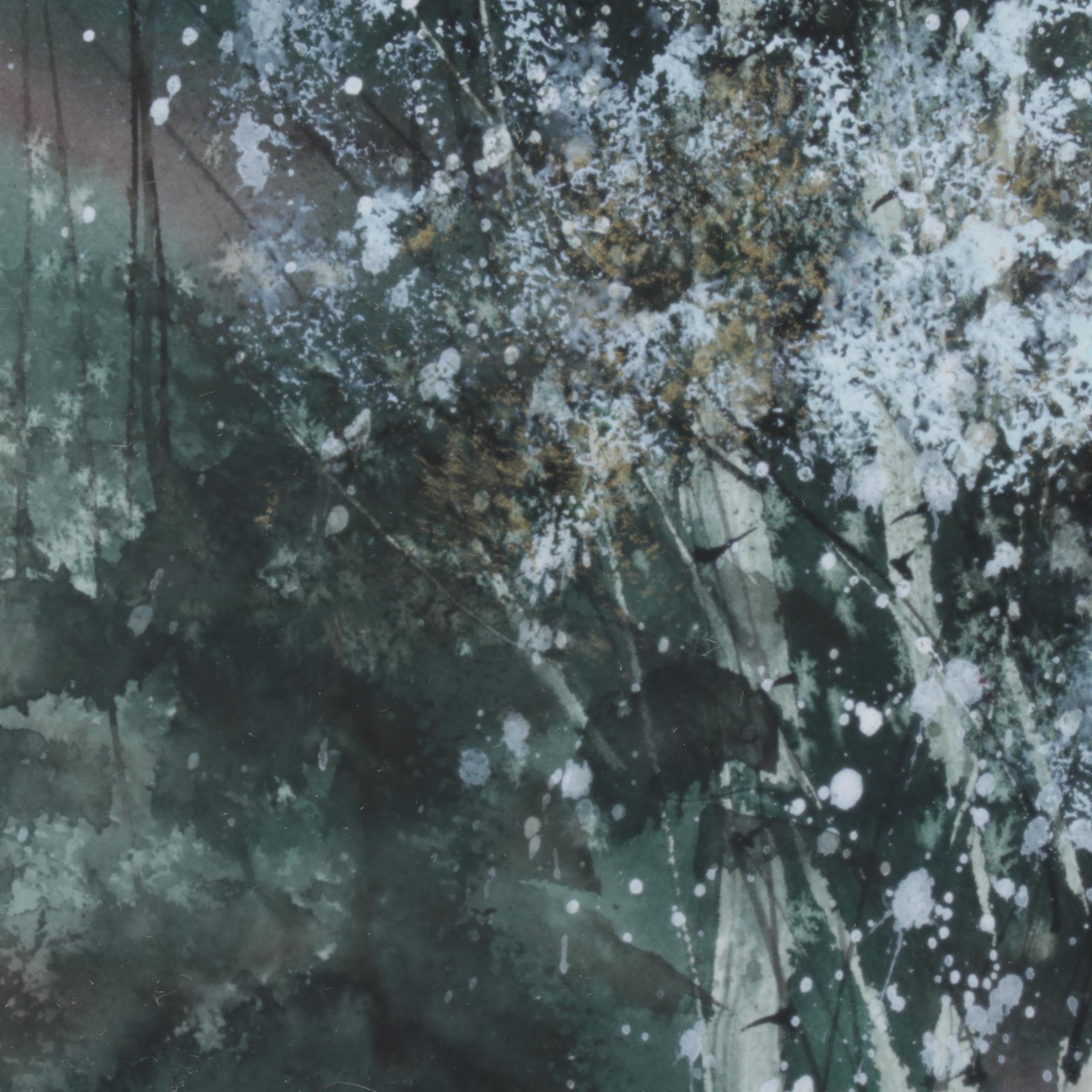 Donna Walter Forest Pond Watercolor Paintings, Circa 2000