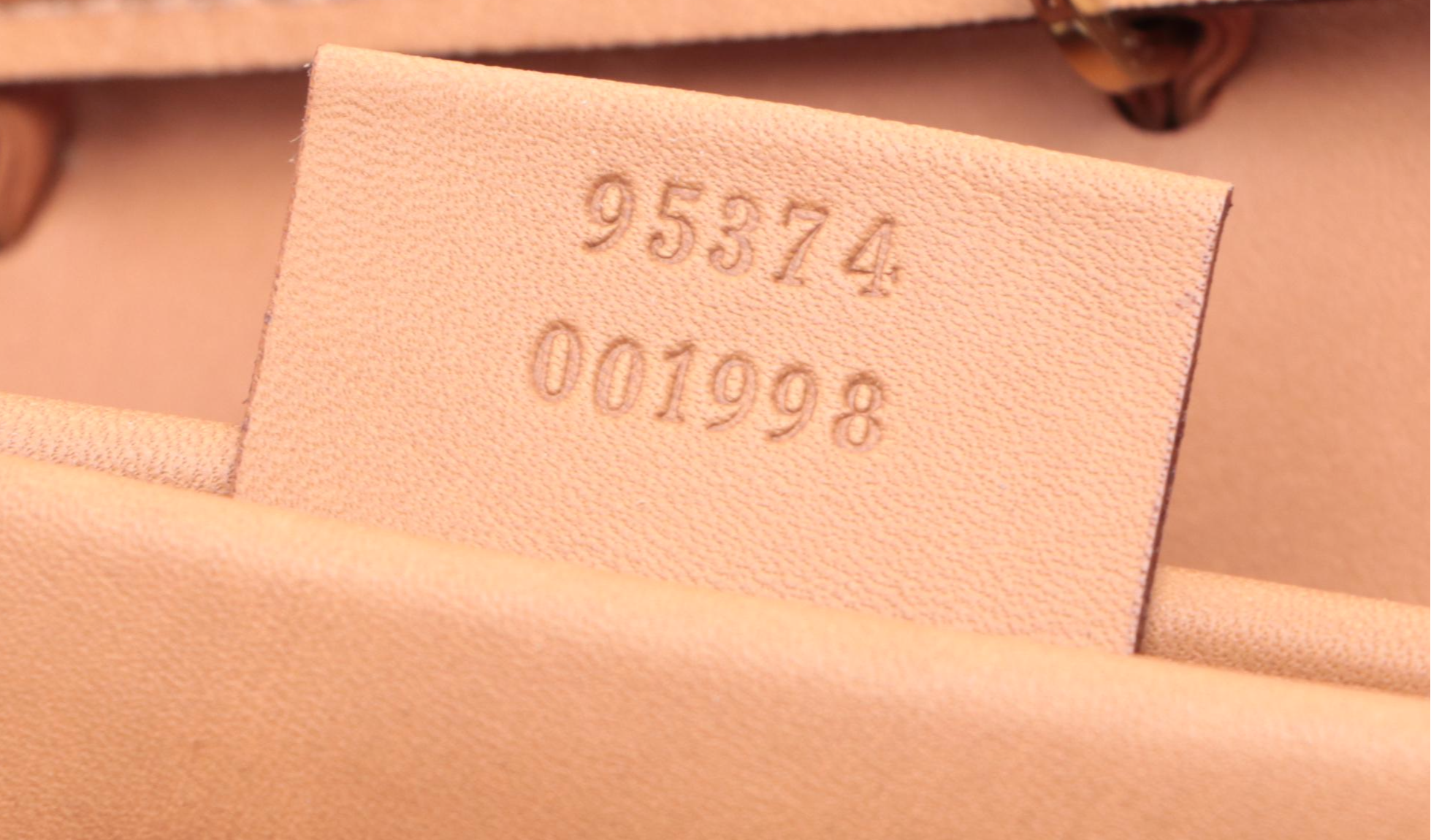 Gucci Top Handle North South Tote in Cognac Leather with Drawstring Detail