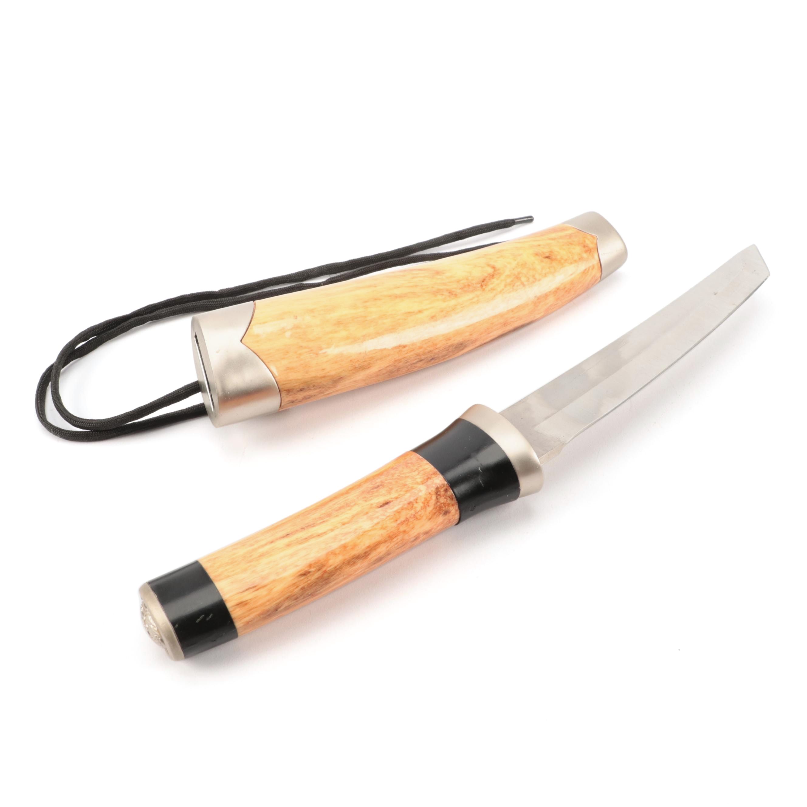 Japanese Style Stainless Steel Tantō Blade with Sheath