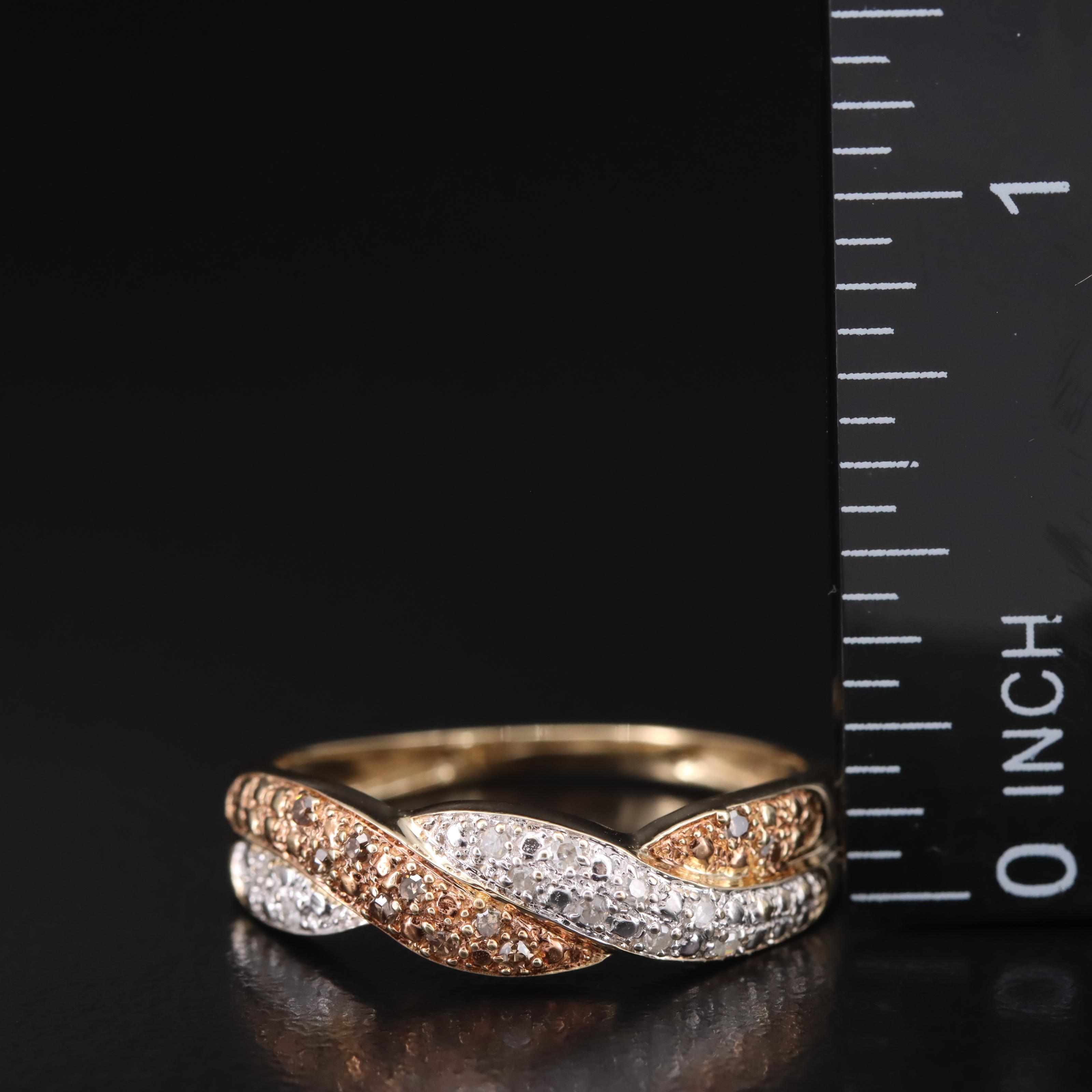 14K 0.14 CTW Diamond Braided Ring