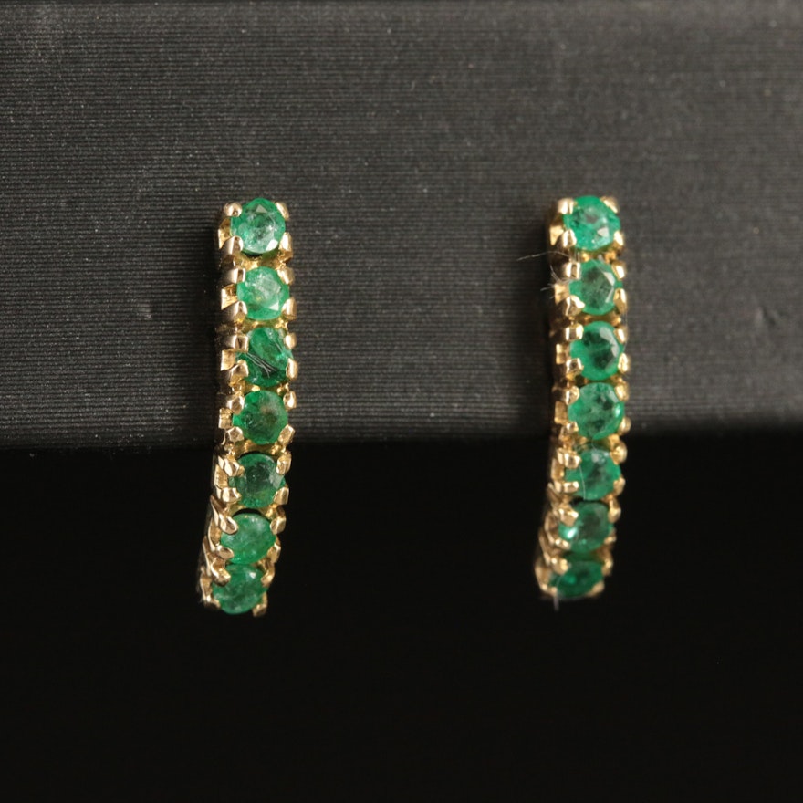 14K Emerald Earrings