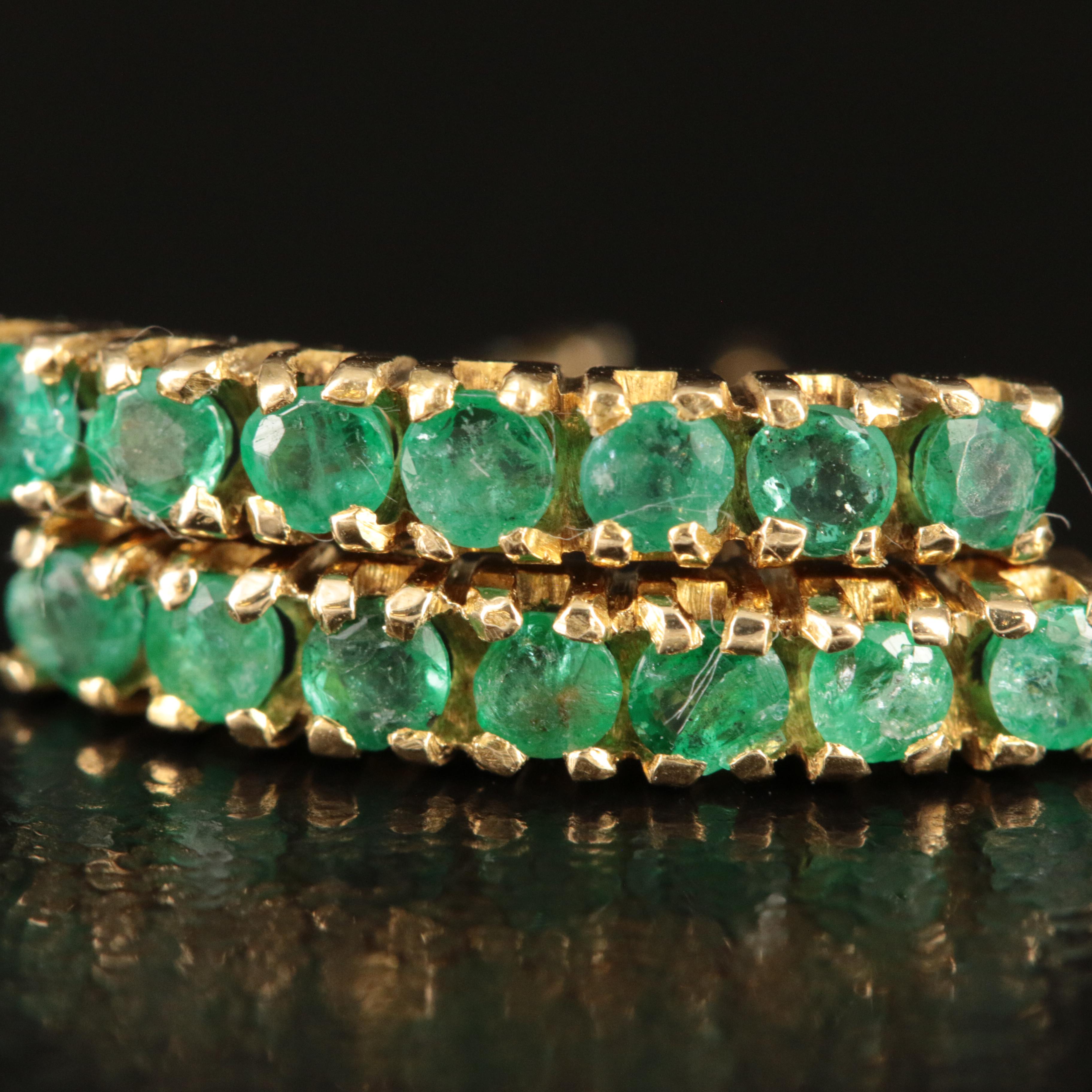 14K Emerald Earrings