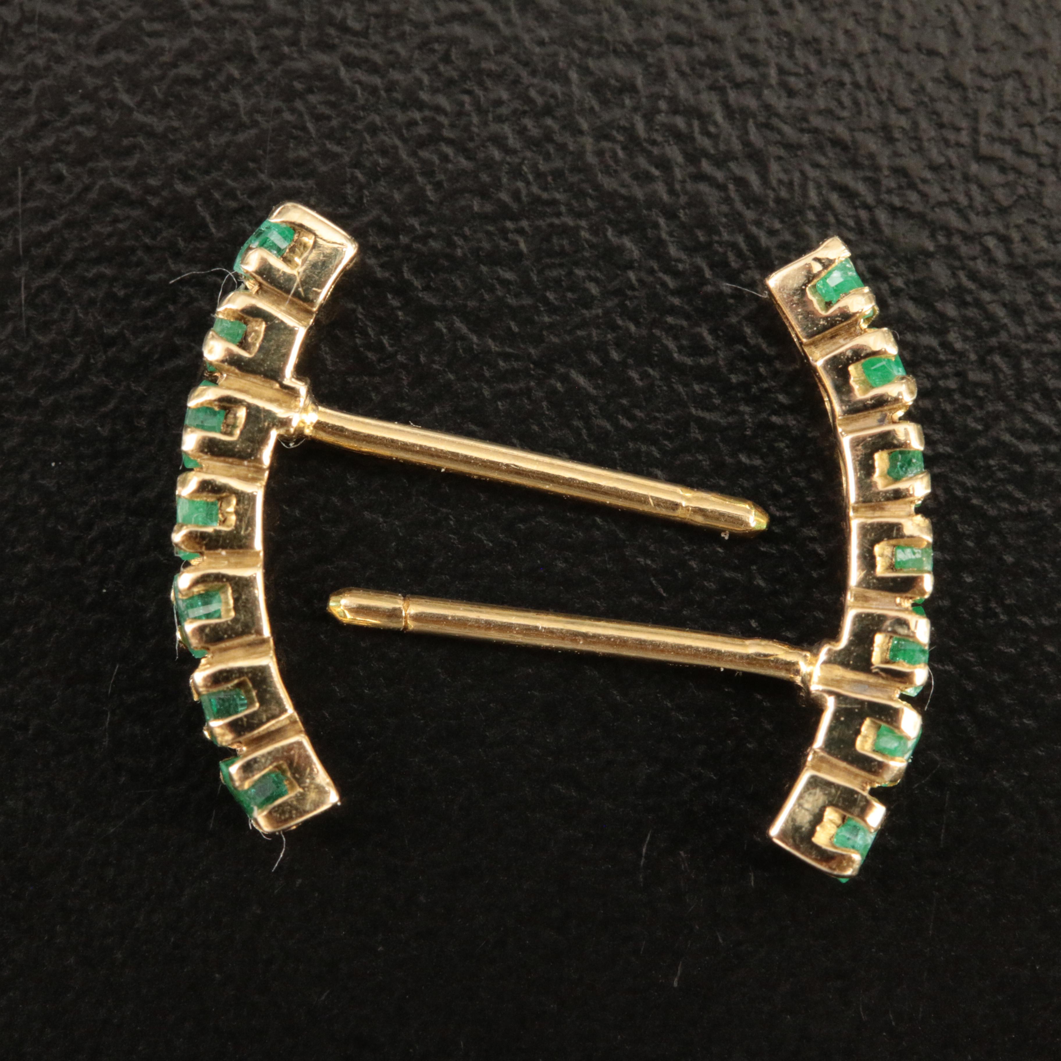 14K Emerald Earrings