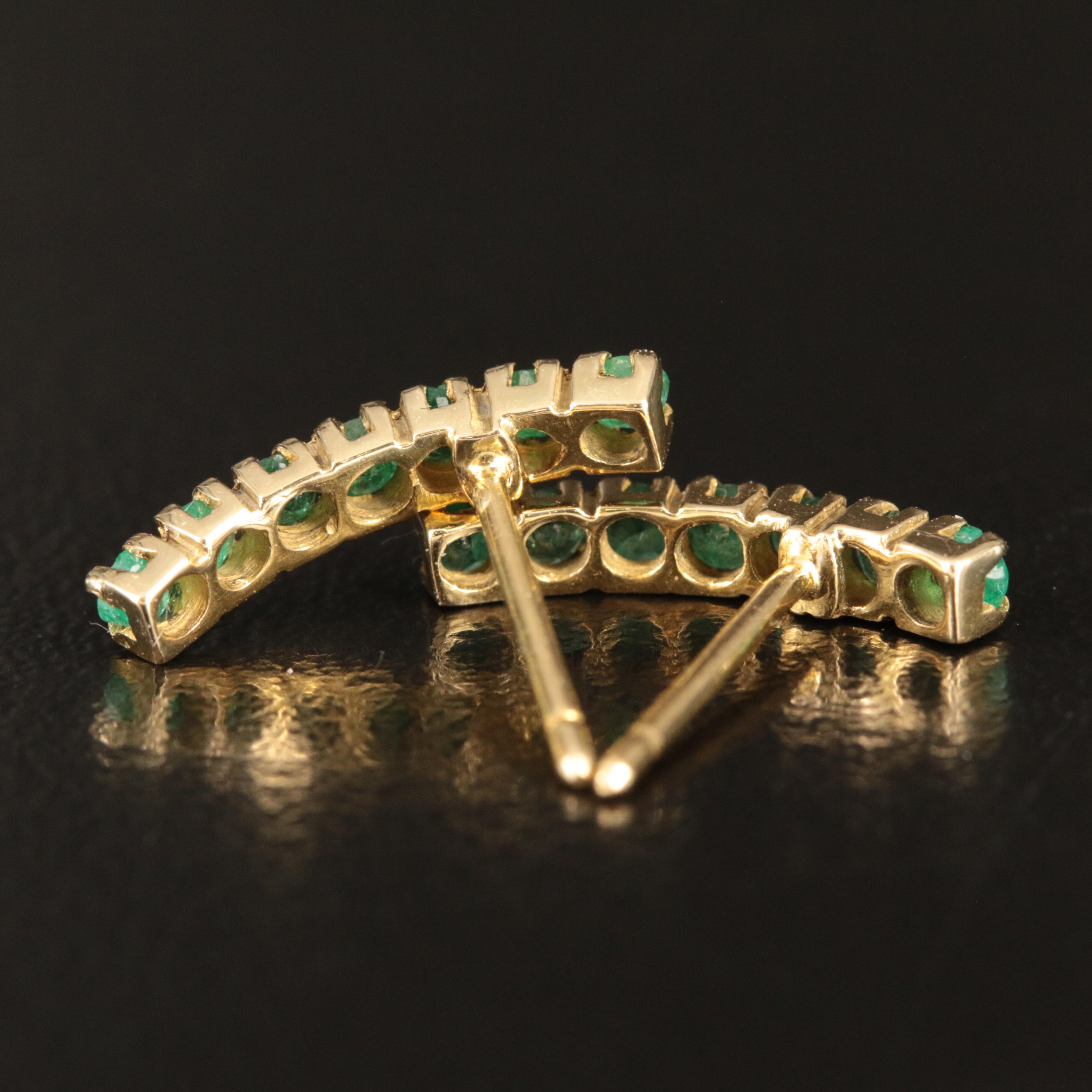 14K Emerald Earrings