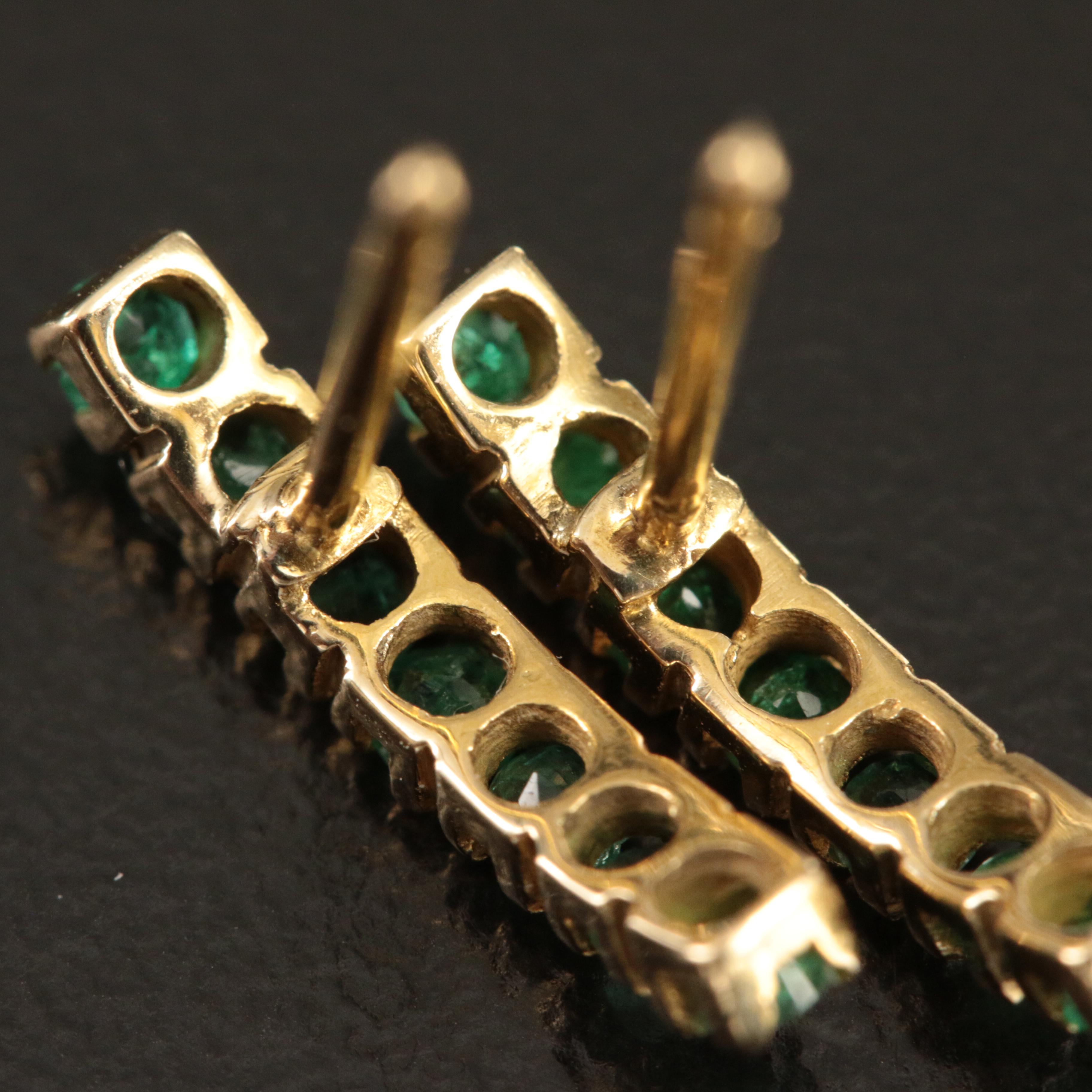 14K Emerald Earrings
