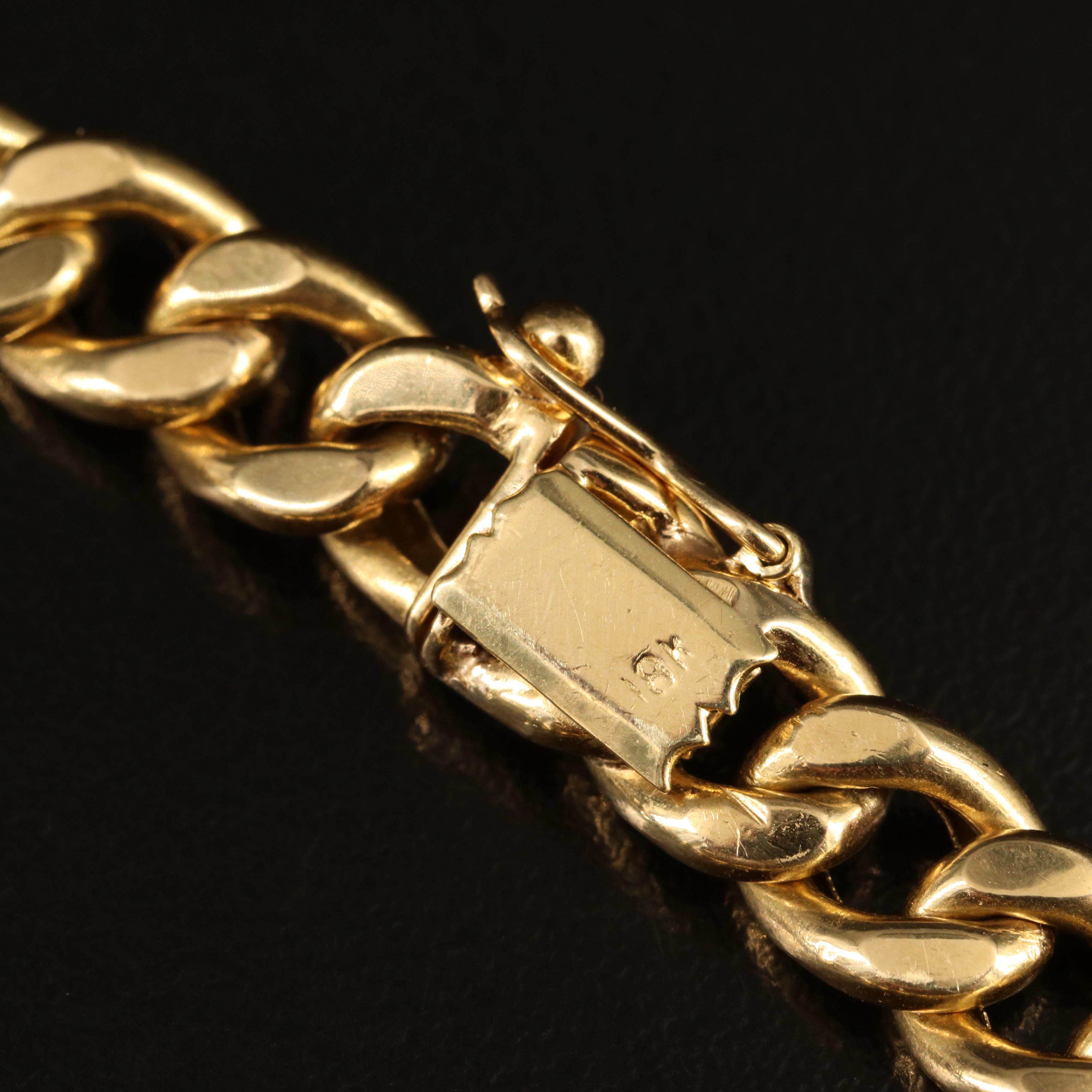 18K Curb Chain Bracelet