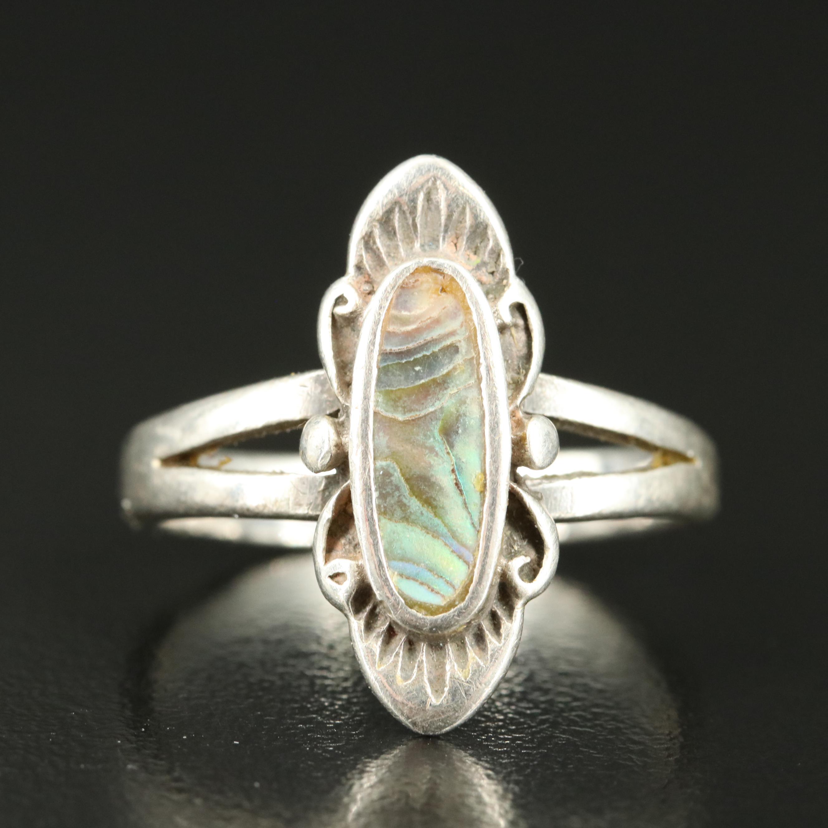 Sterling Abalone Ring