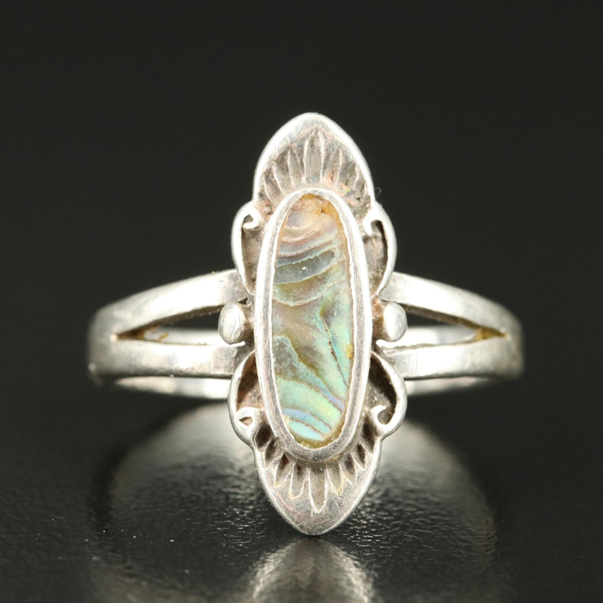 Sterling Abalone Ring