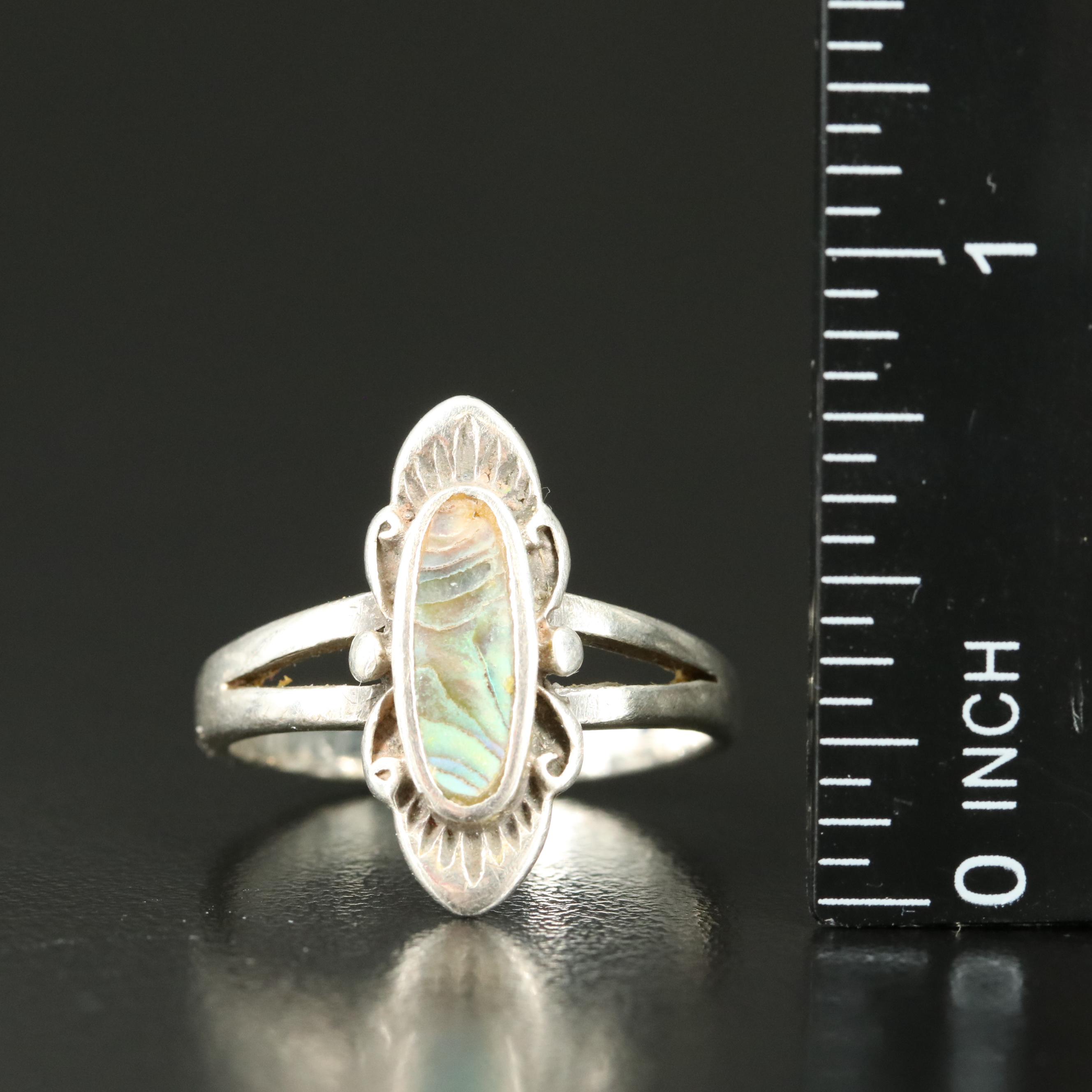 Sterling Abalone Ring