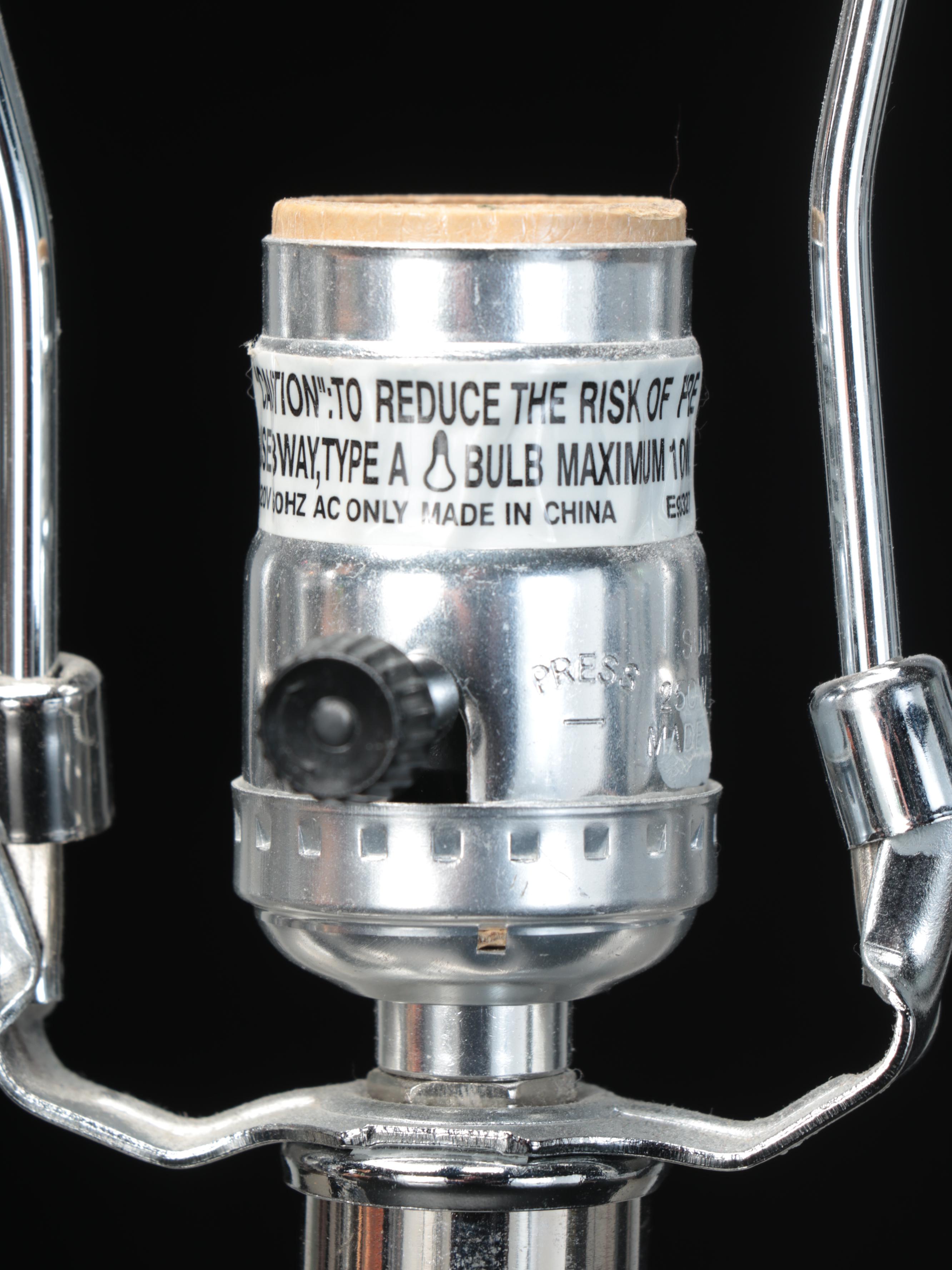 Three Stacked Orb Glass and Acrylic Table Lamps, Contemporary