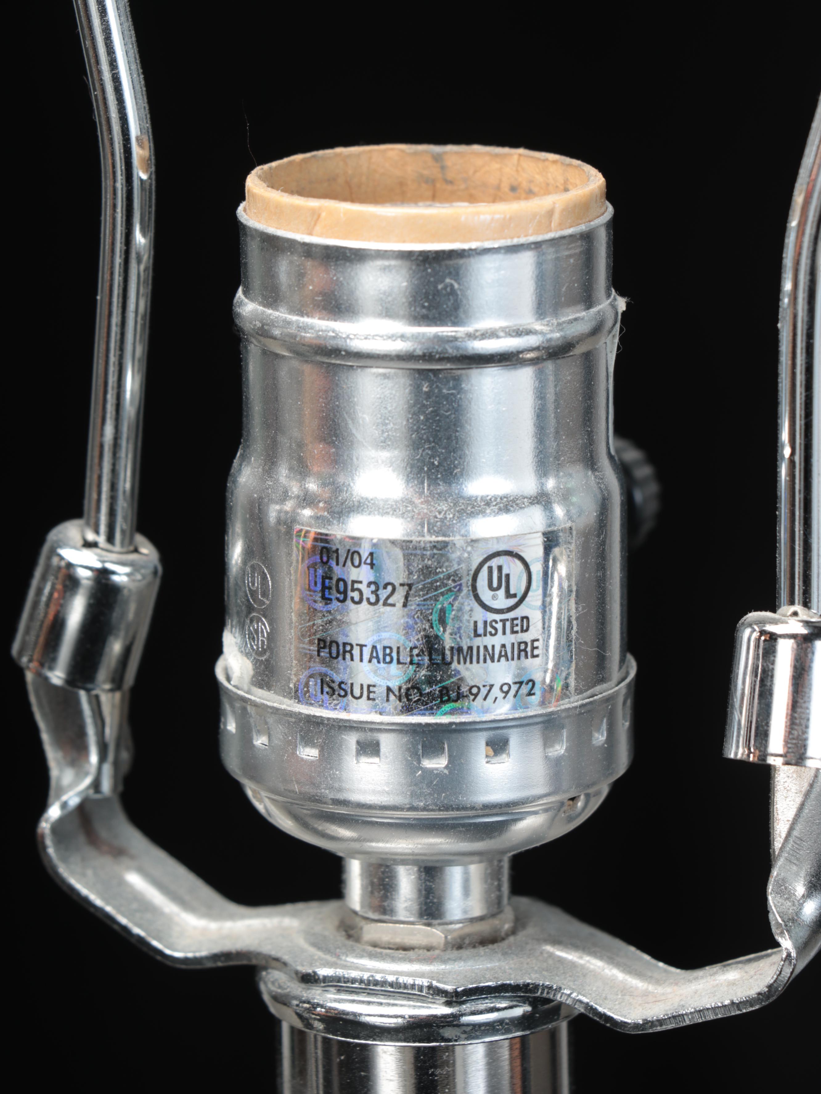 Three Stacked Orb Glass and Acrylic Table Lamps, Contemporary