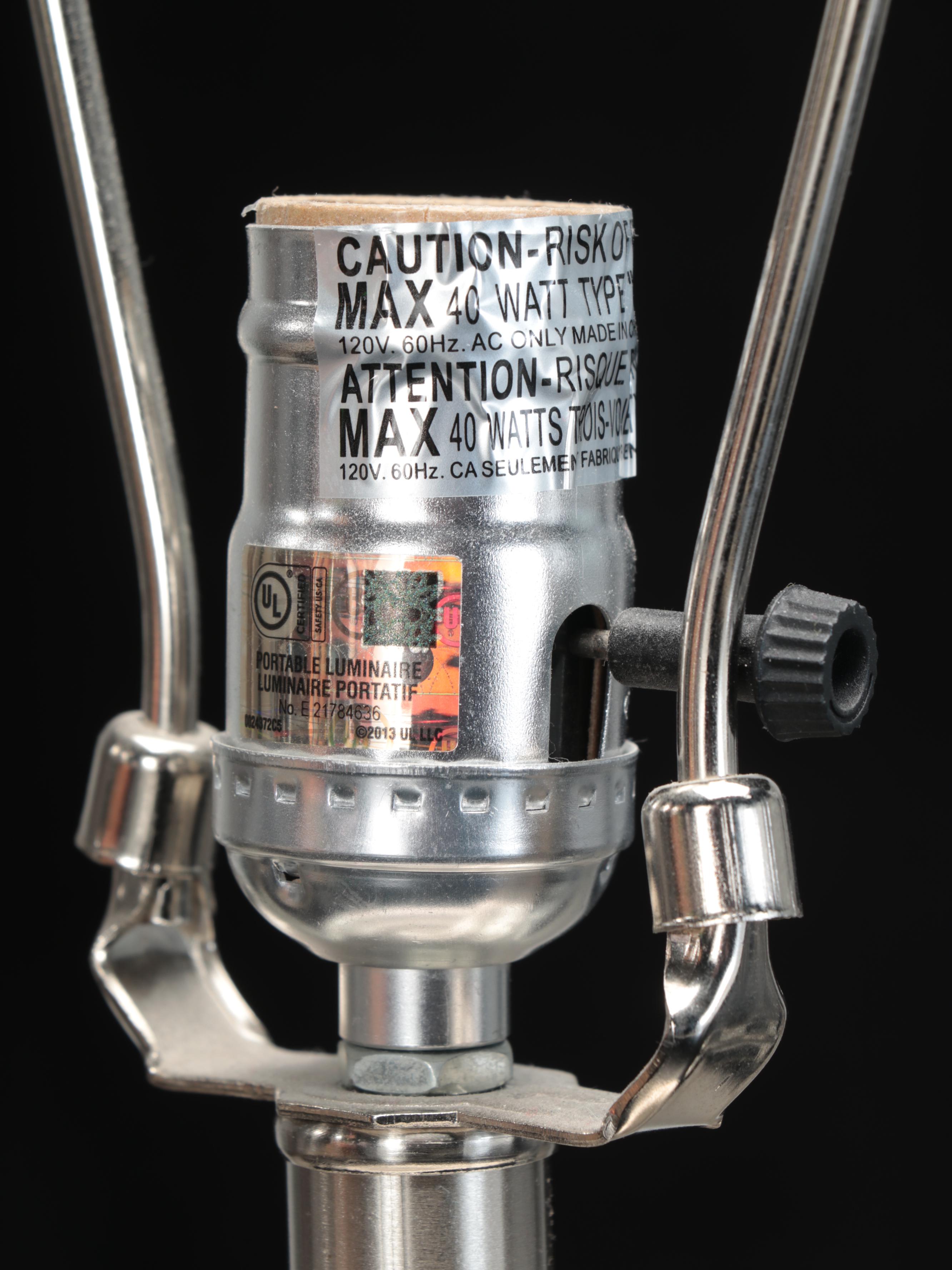 Three Stacked Orb Glass and Acrylic Table Lamps, Contemporary