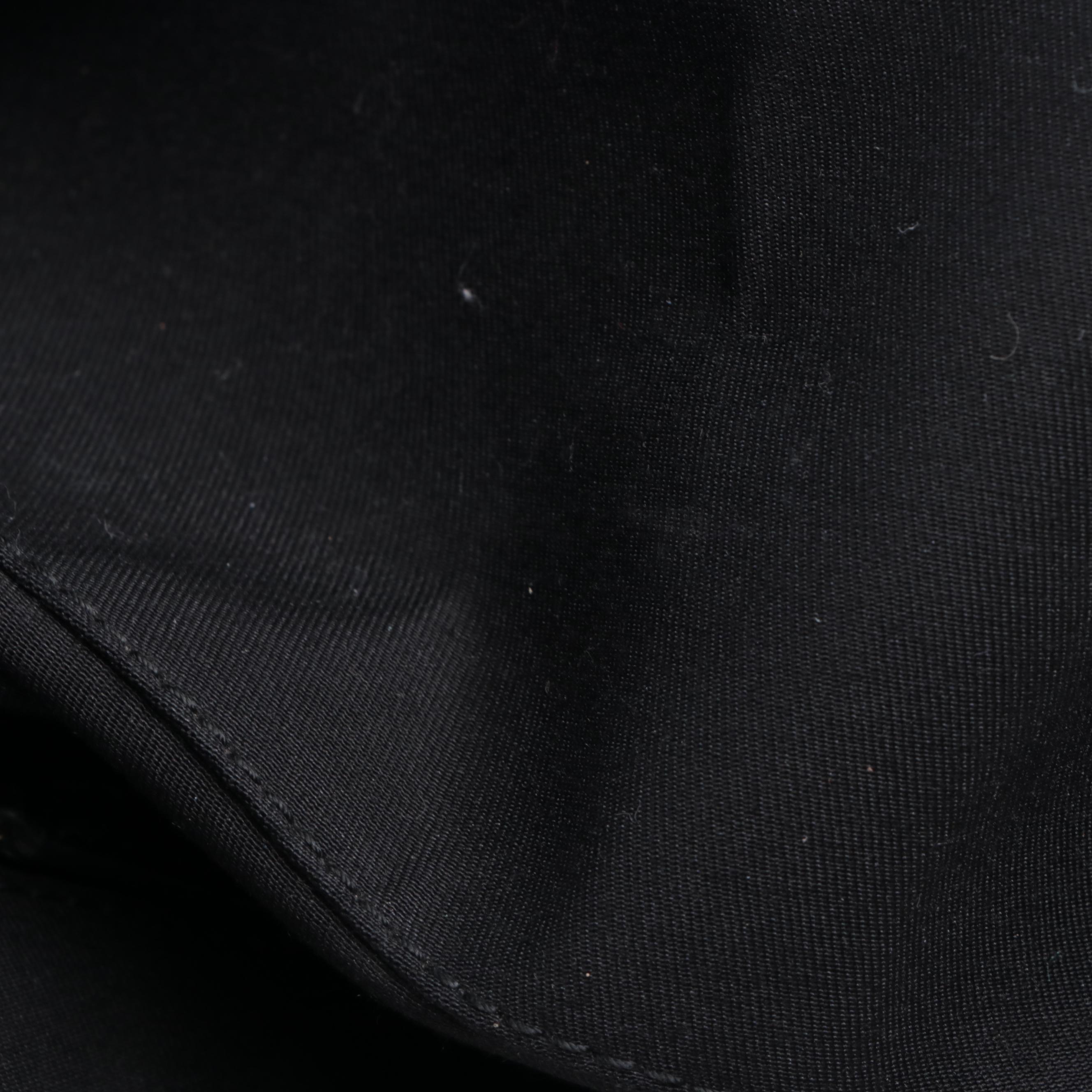 Gucci Medium Princy Tote in Black GG Canvas and Cinghiale Leather Trim