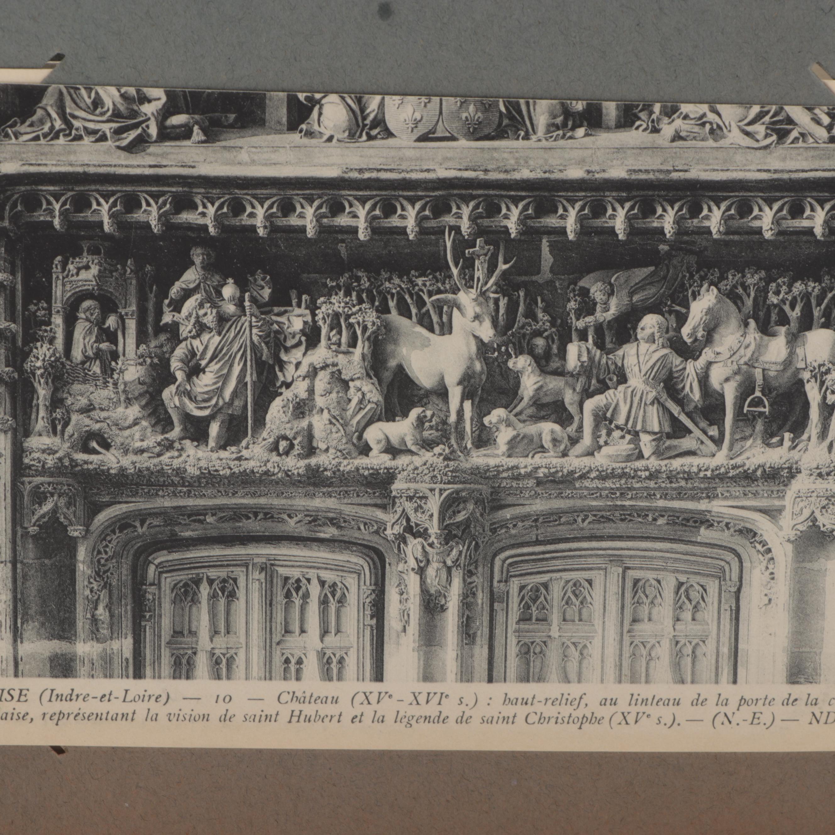 Azay-le-Rideau and Other French Château Postcards in Postcard Album