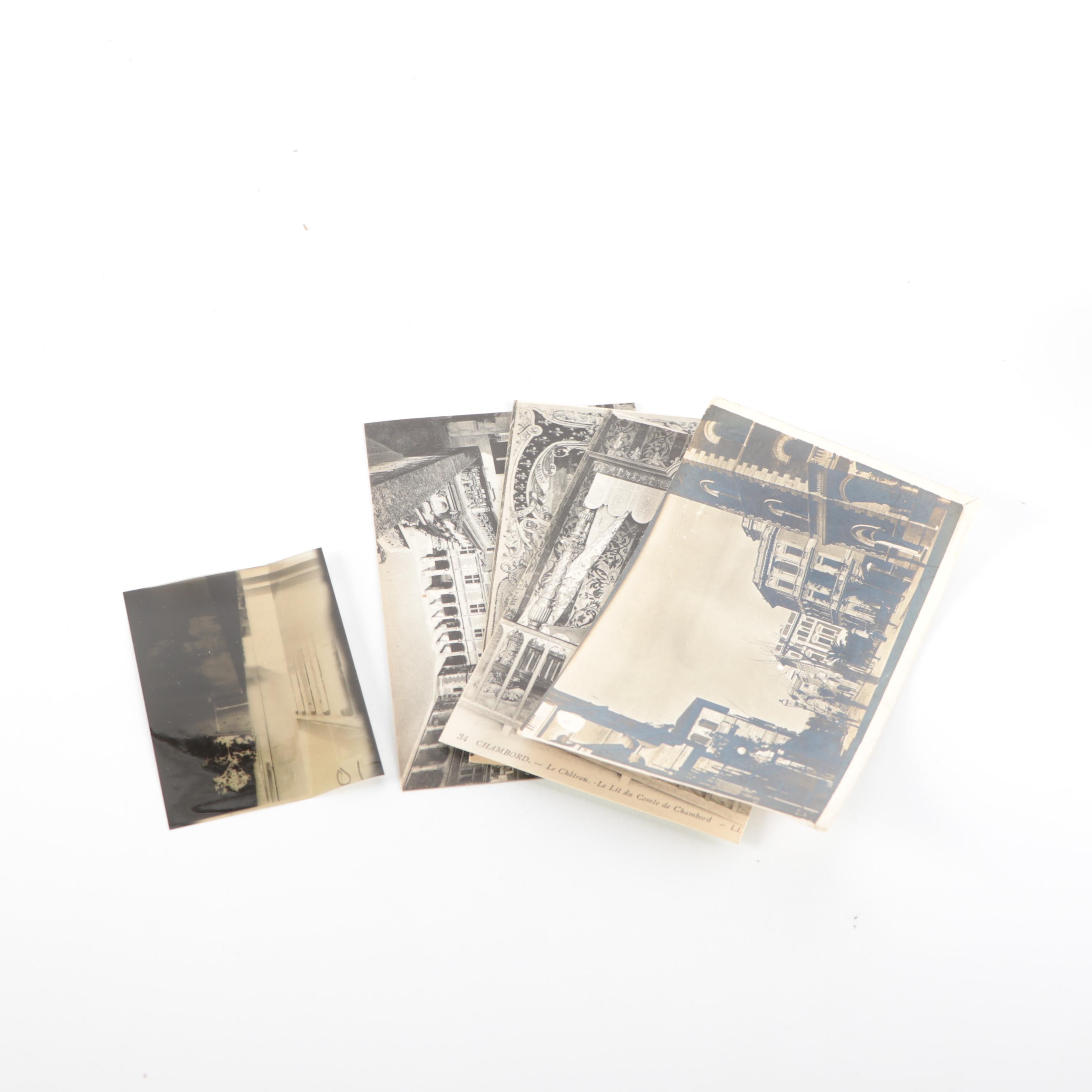 Azay-le-Rideau and Other French Château Postcards in Postcard Album