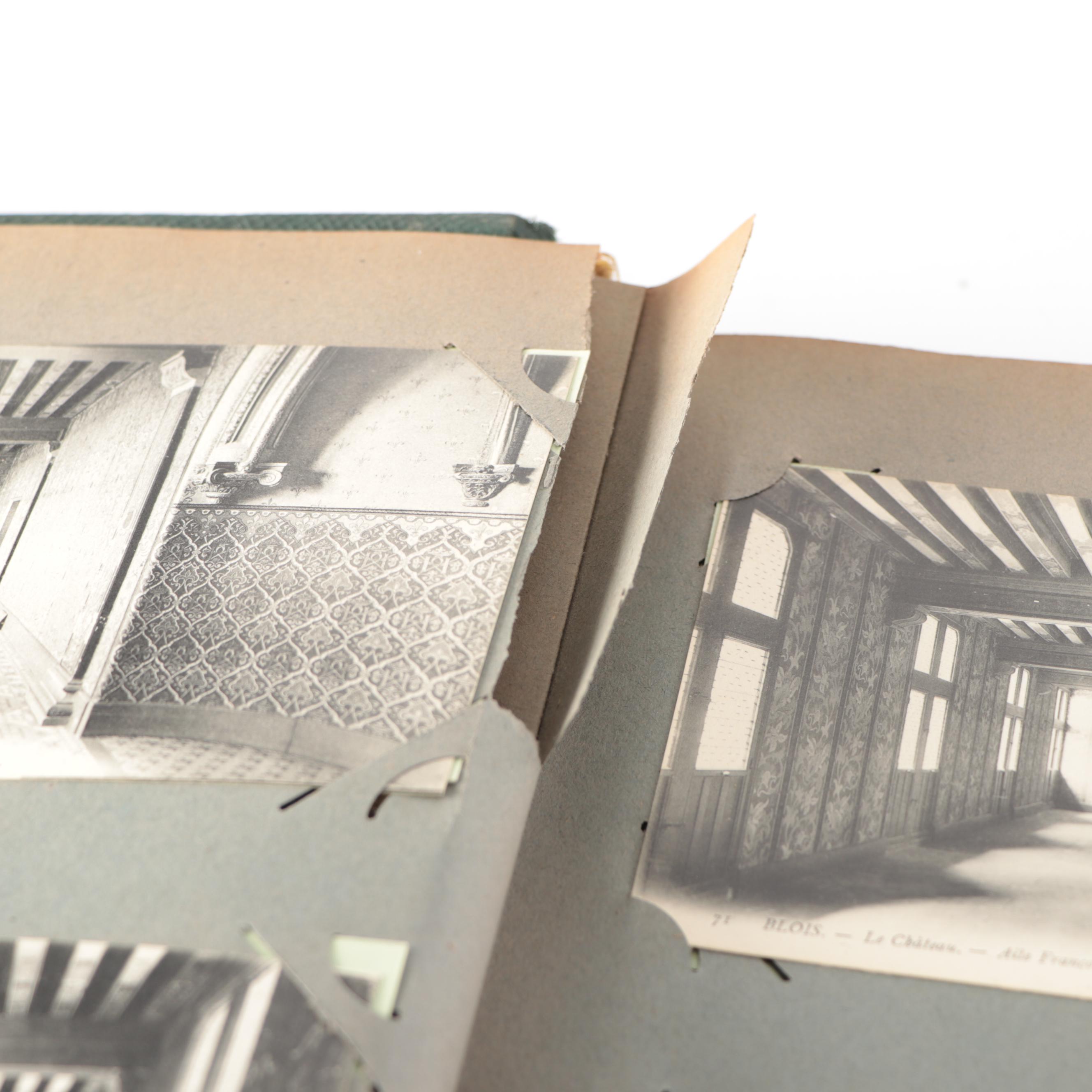 Azay-le-Rideau and Other French Château Postcards in Postcard Album