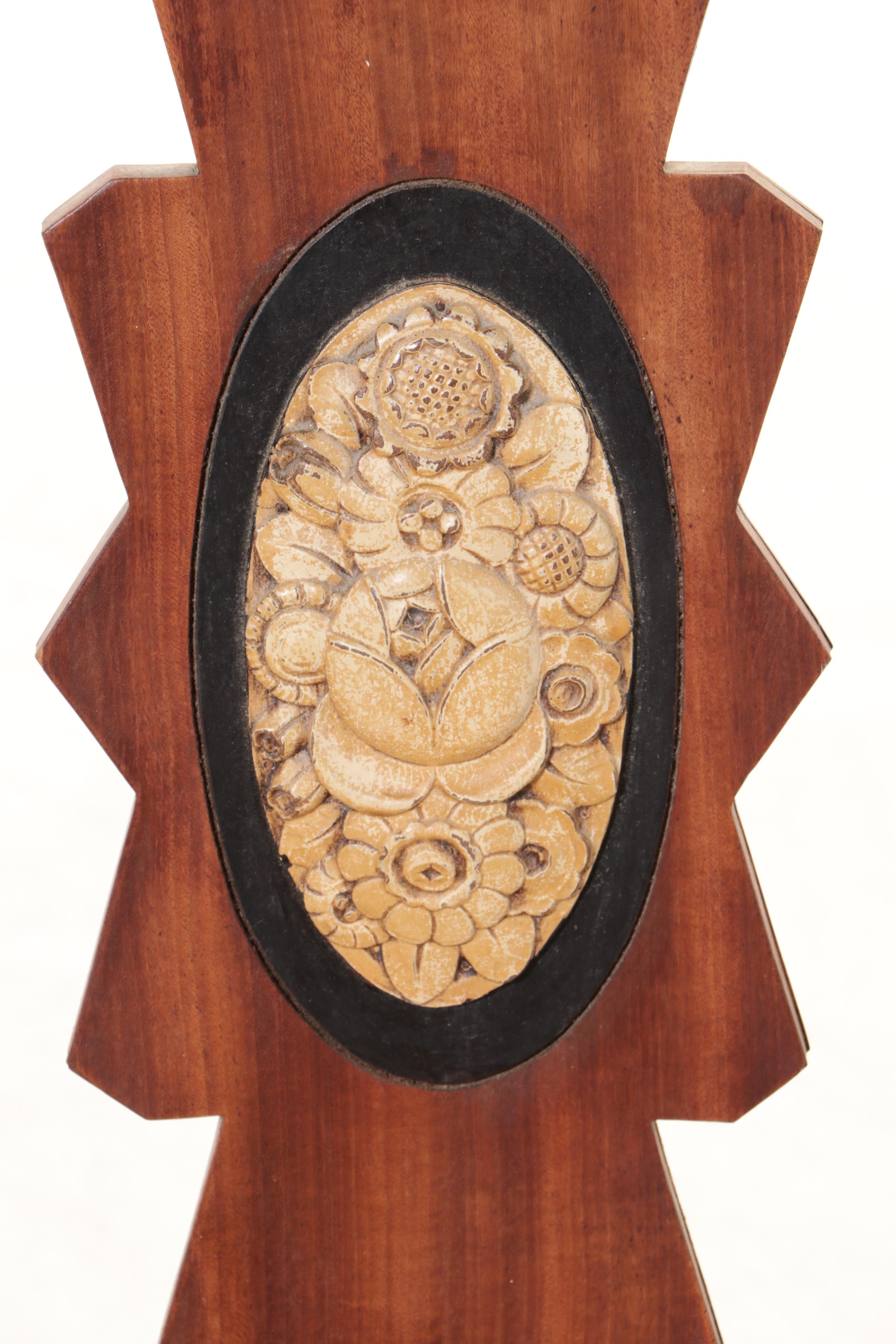 European Folk Art Style Carved Back Wooden Chair, 20th Century