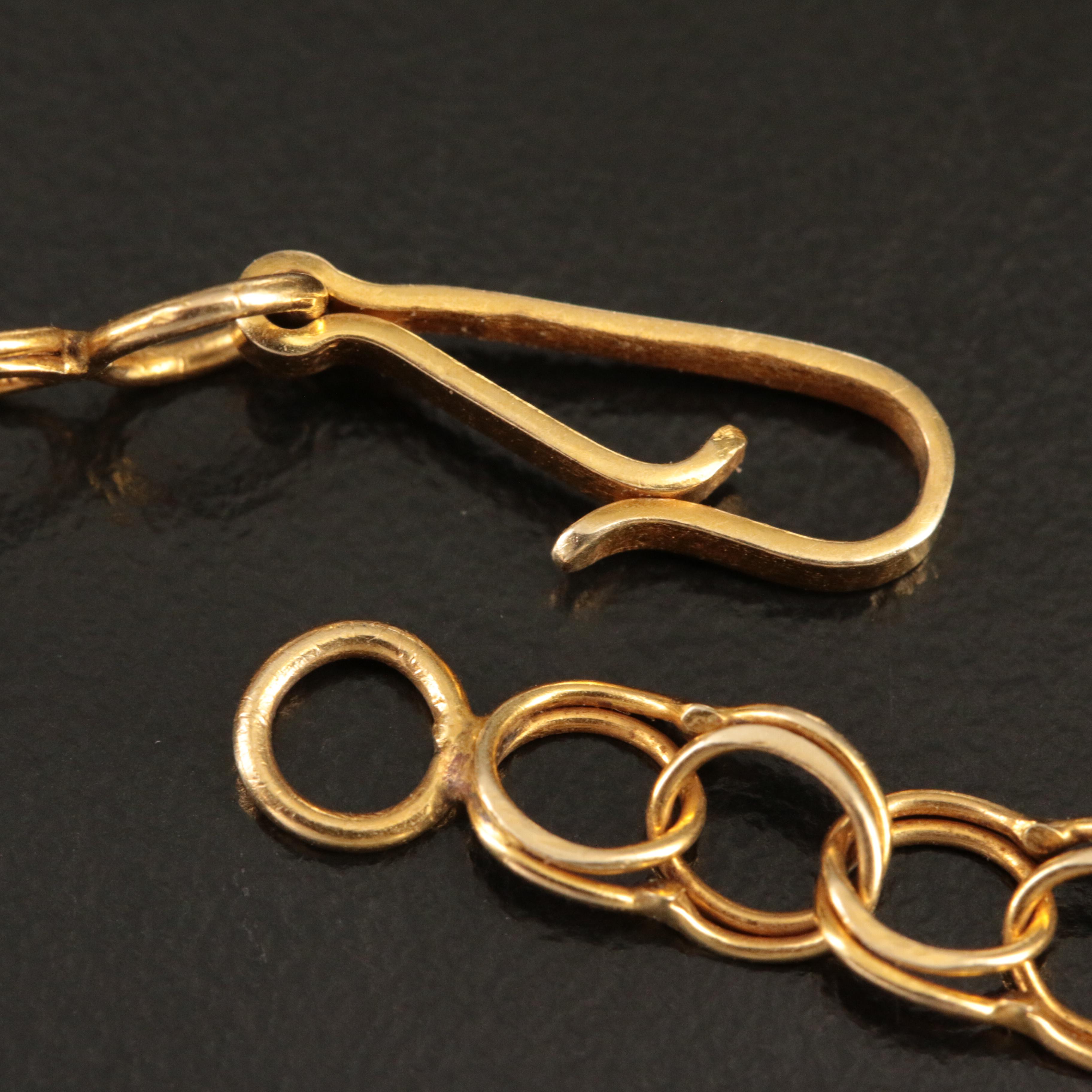 Victorian Revival 14K Black Onyx Necklace and Earrings