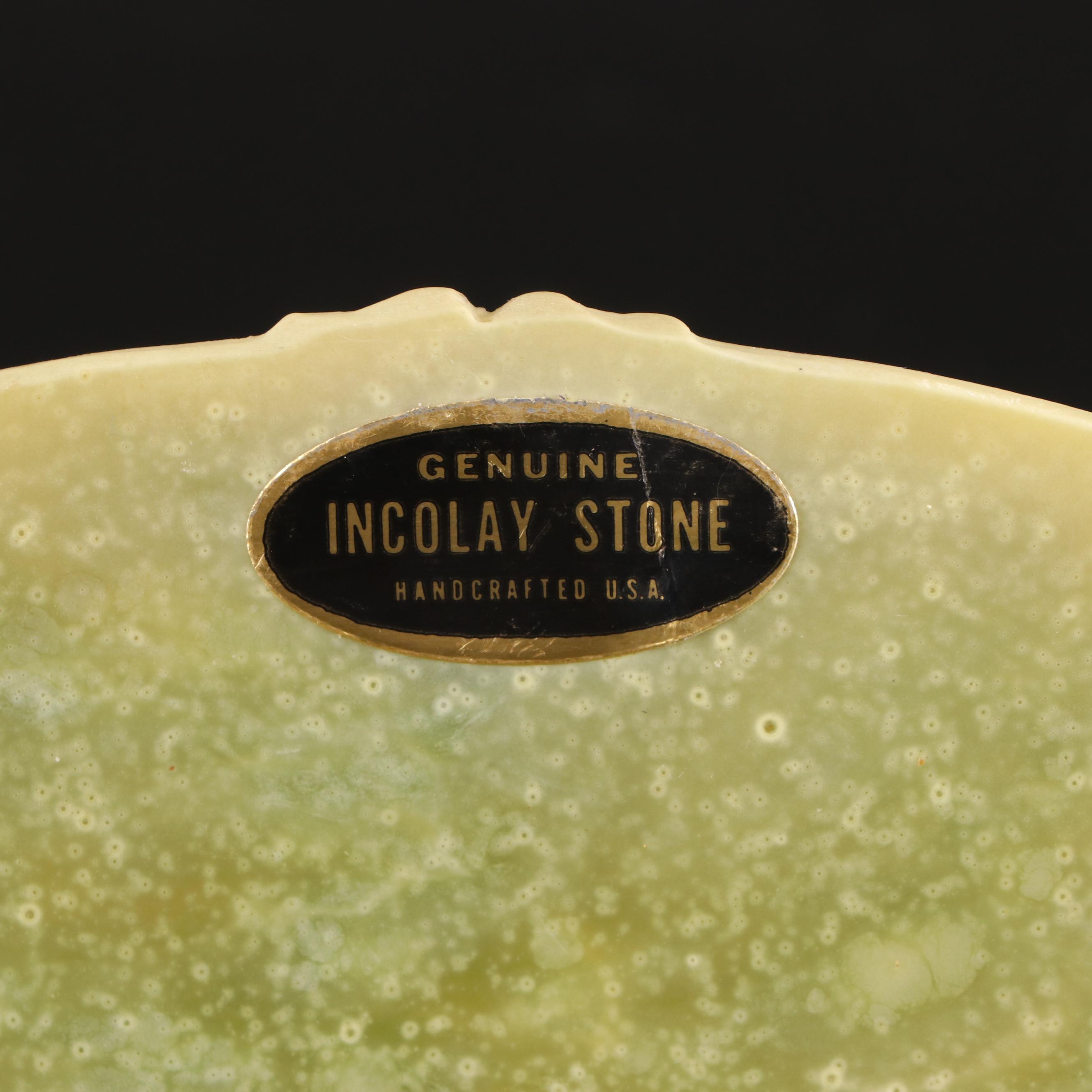 Carved Alabaster Pedestal Bowl, Stone Cockatiel Figurine, Incolay Trinket Box