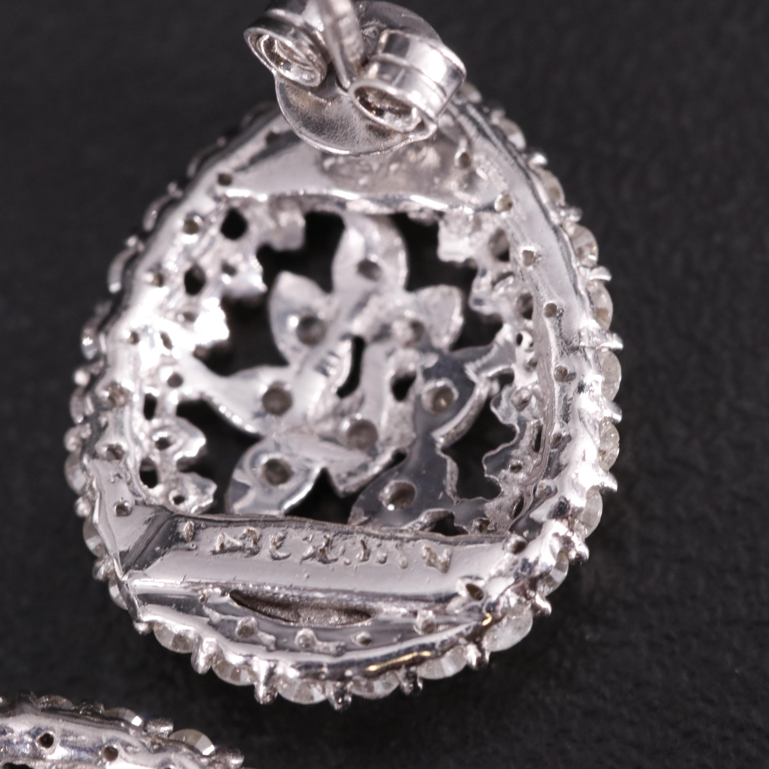 Sterling Diamond Earrings