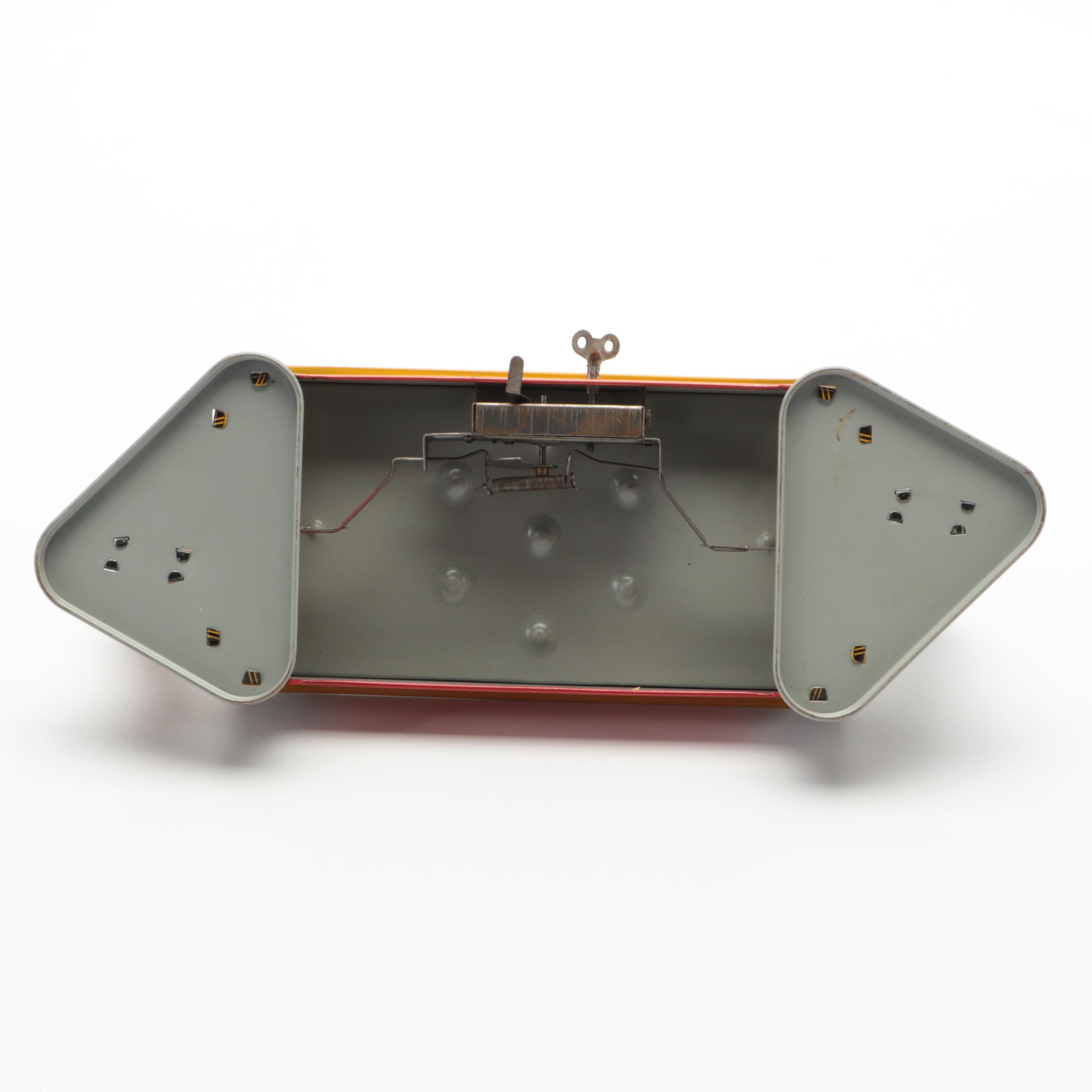 Ranger Steel Co. Mechanical Billiard Table Tin Toy, Mid 20th-Century