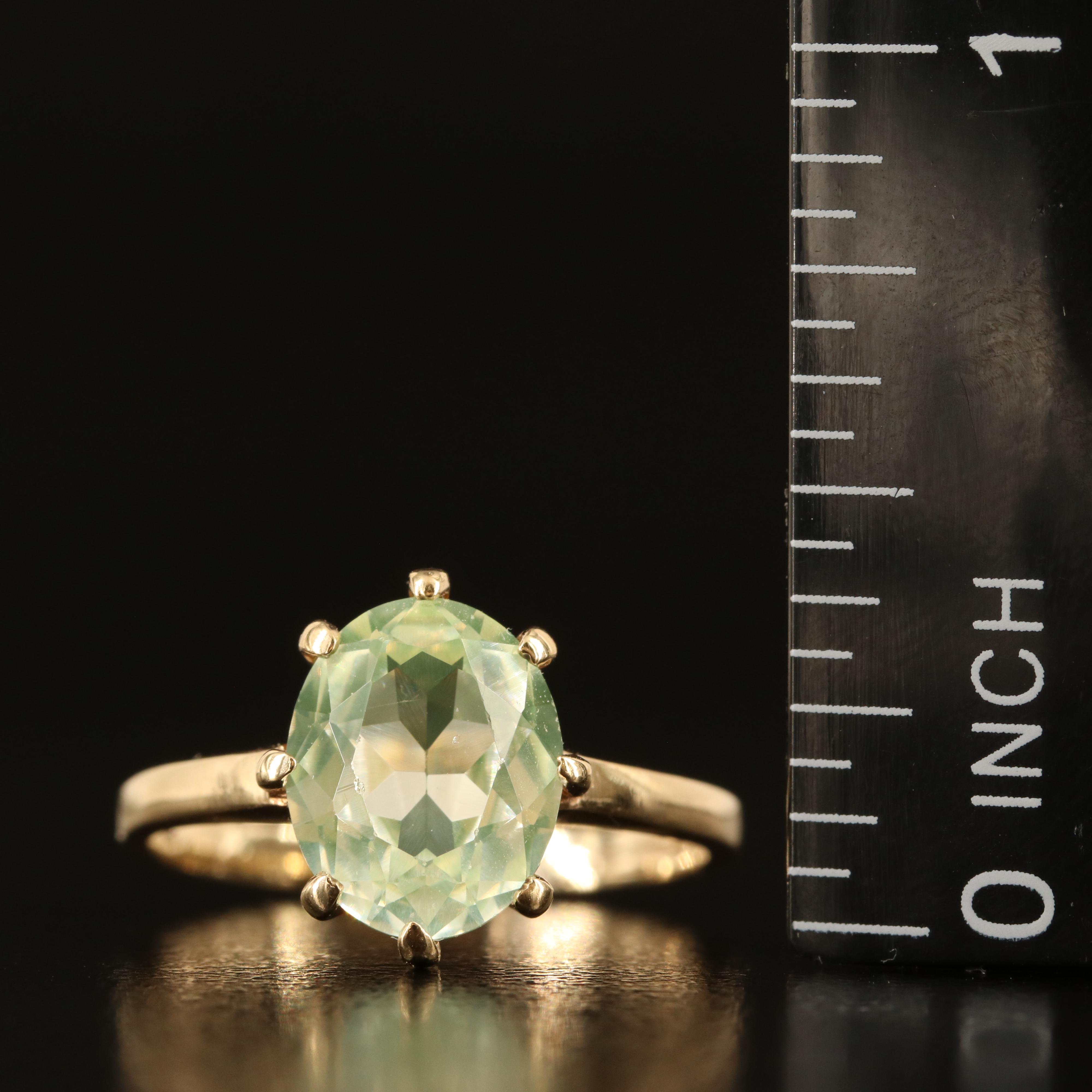 10K Spinel Solitaire Ring