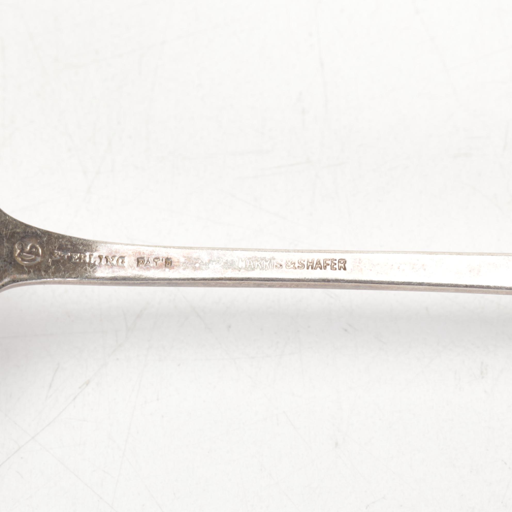 Nippon Hand-Painted Porcelain Tableware With Sterling Lettuce Fork