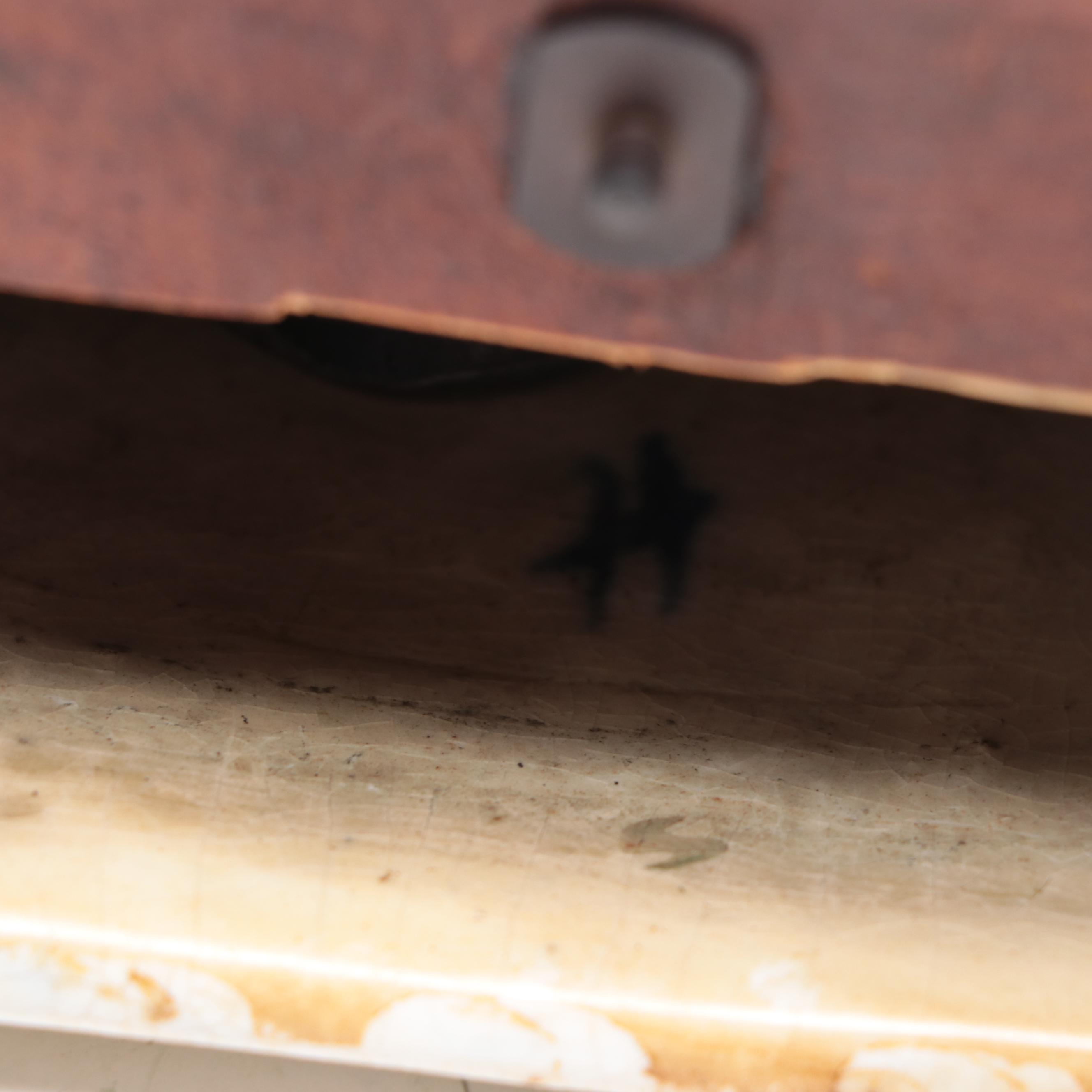 German Style Floral Porcelain Mantel Clock, Late 19th/ Early 20th Century