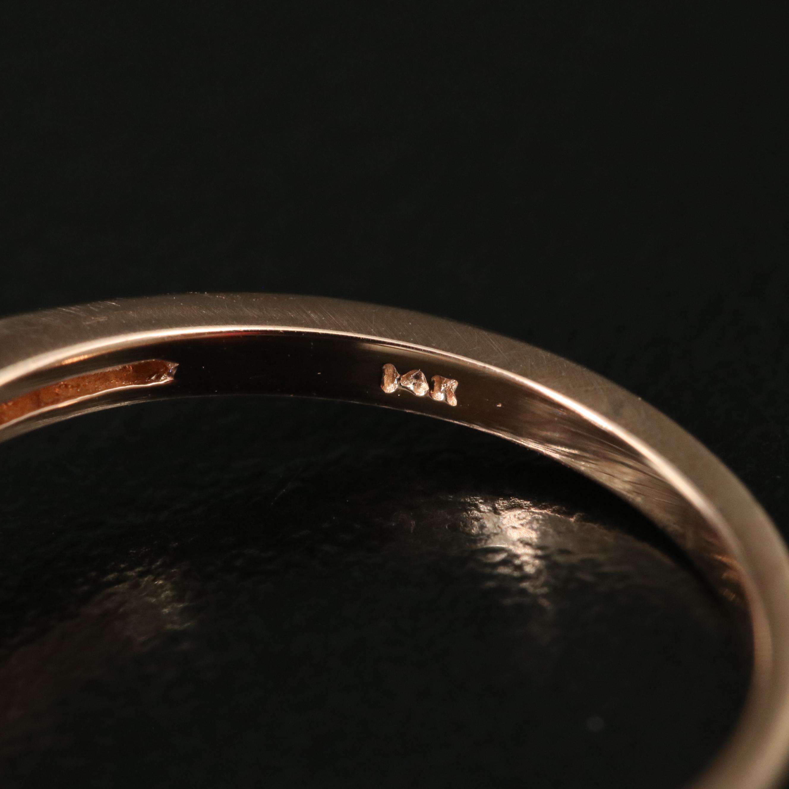 14K Rose Gold Morganite and Diamond Ring