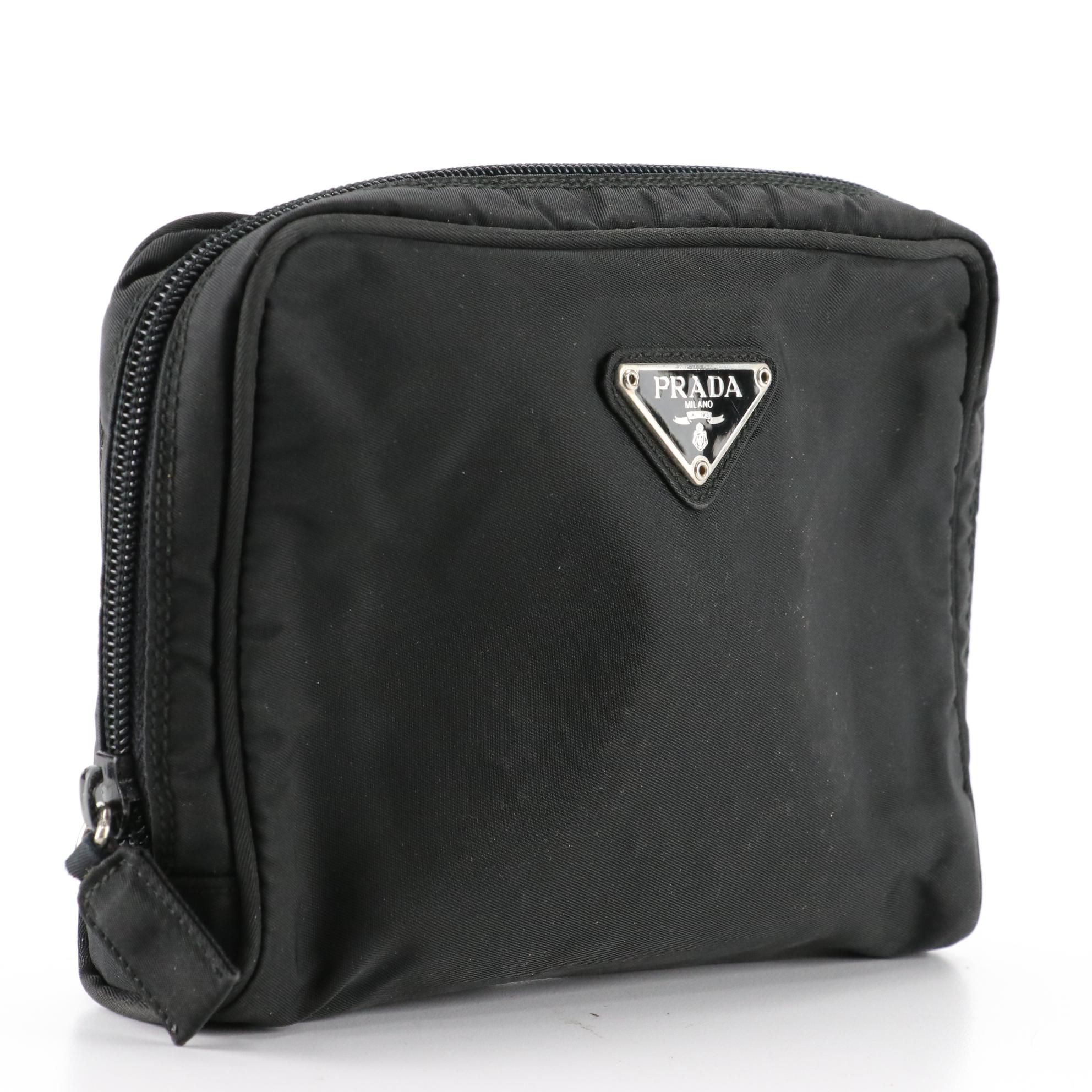 Prada Nylon Tessuto Zip Pouch