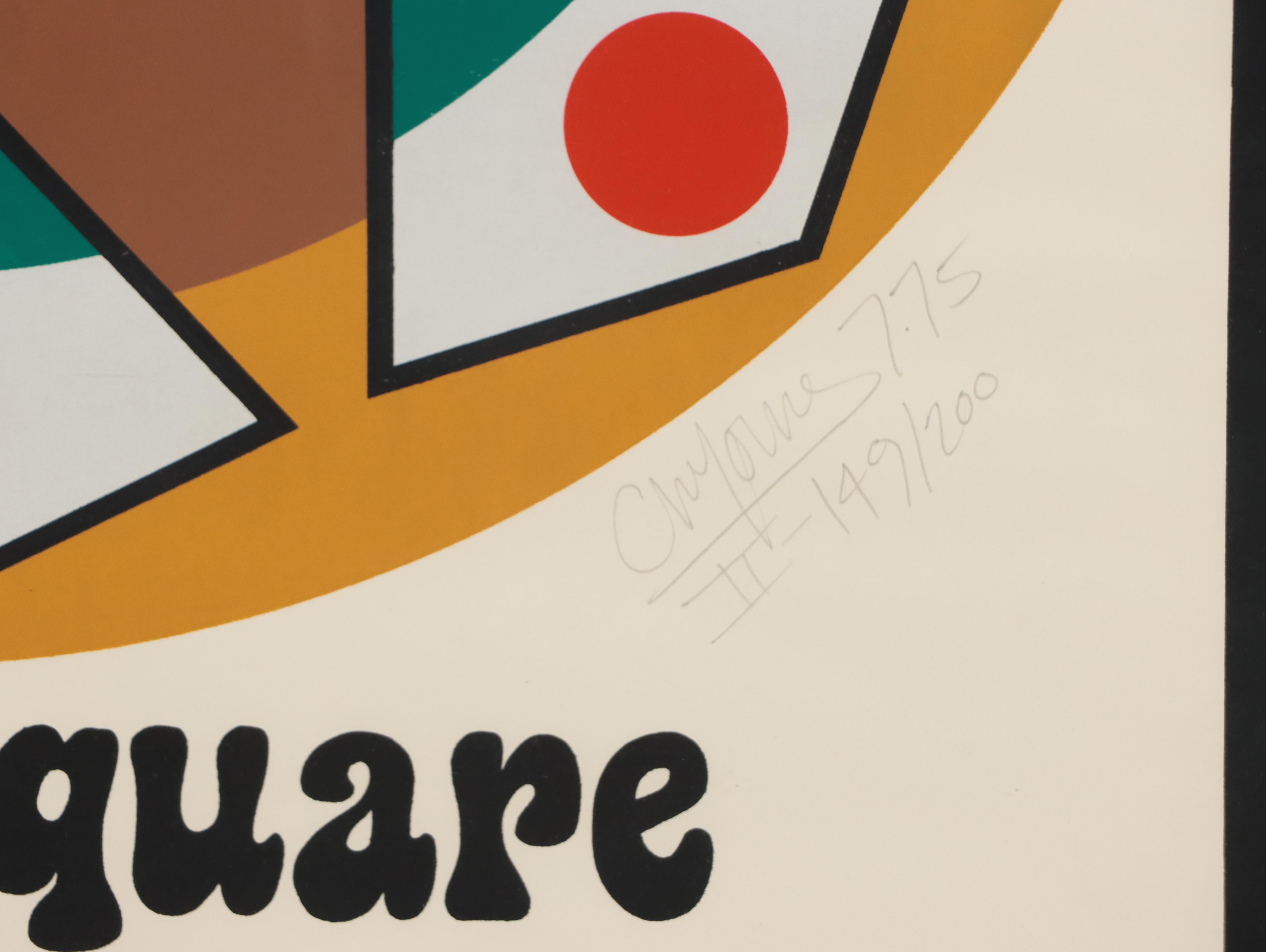 Serigraph "Outermost Kites, Union Square Provincetown, Mass," 1975