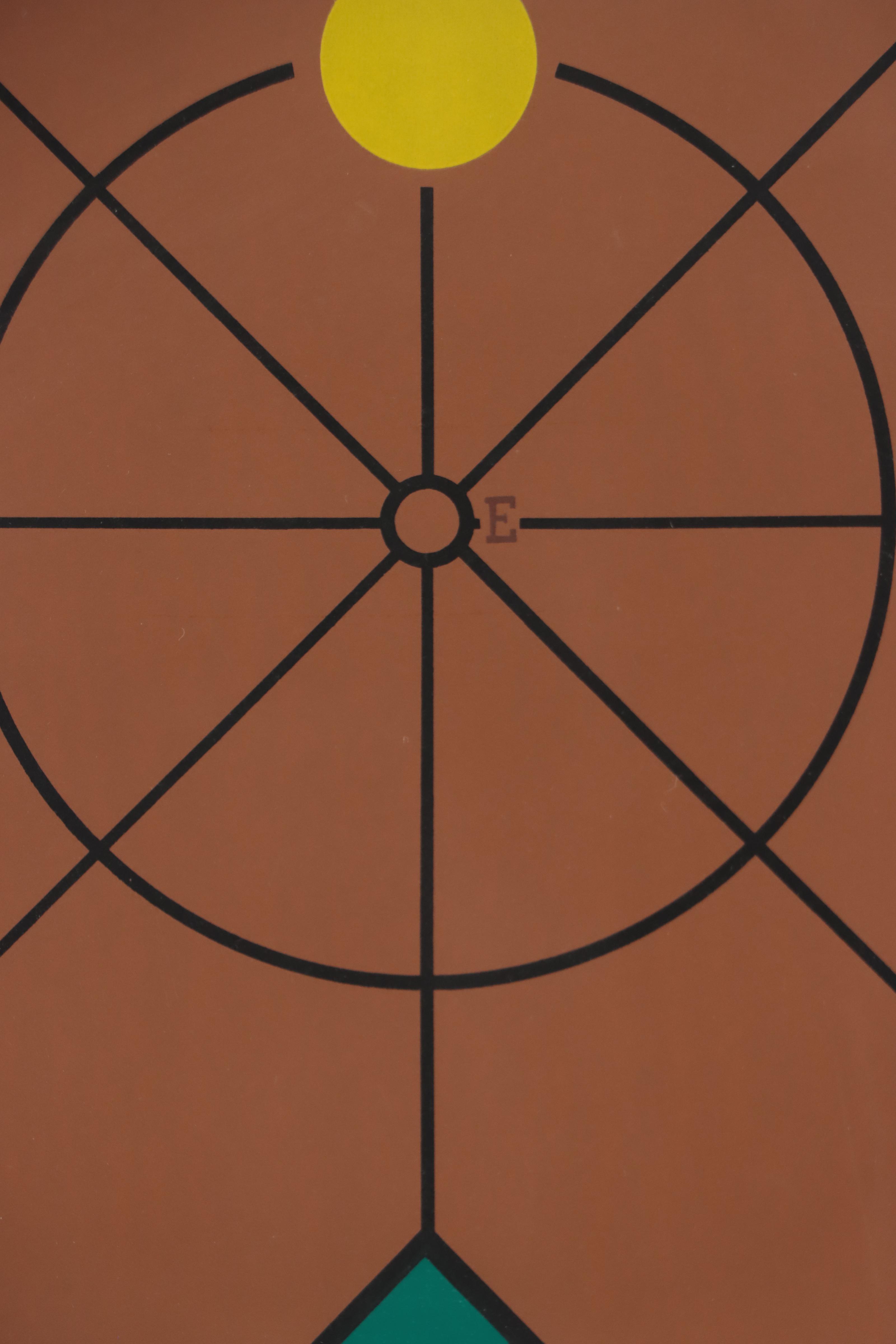 Serigraph "Outermost Kites, Union Square Provincetown, Mass," 1975