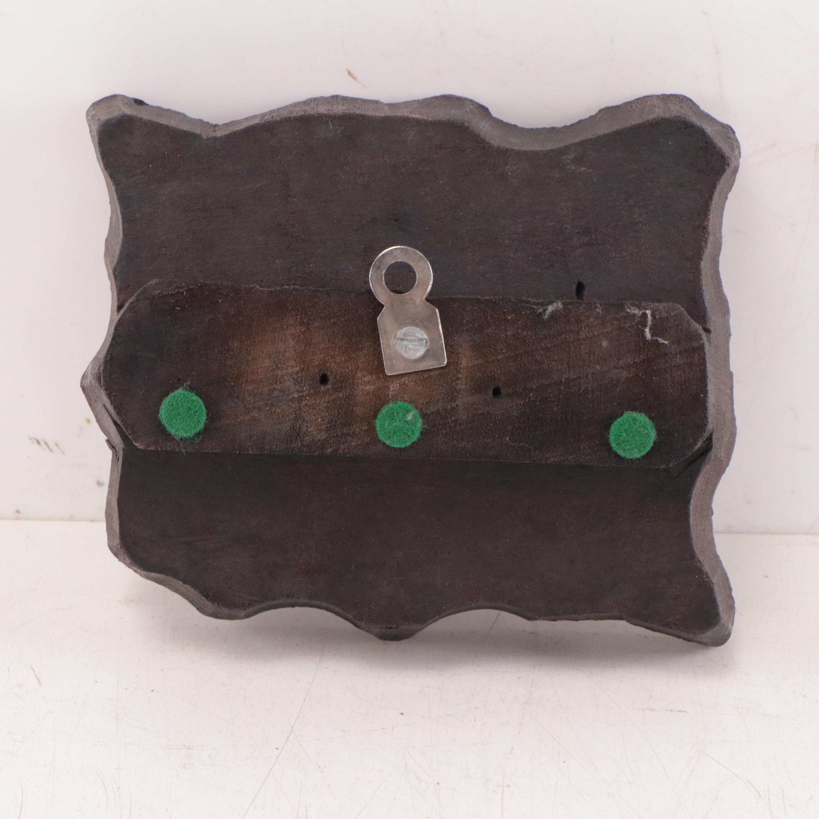 Balinese Kepeng Dewi Sri Rice Goddess Doll and Carved Relief Woodblock