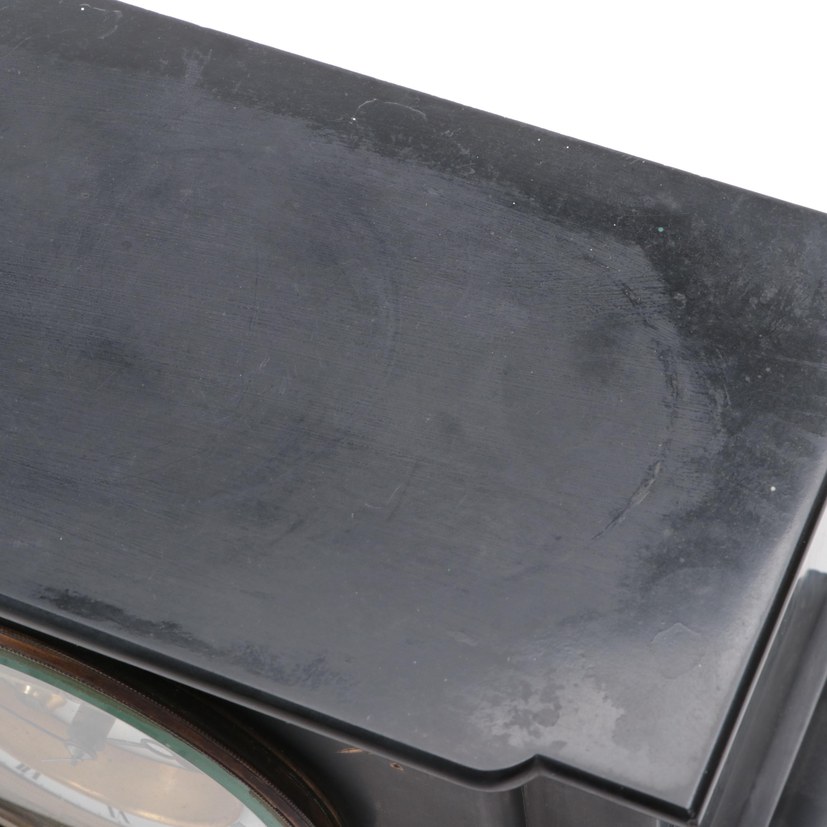 Victorian Style Slate Mantel Clock, Early 20th Century