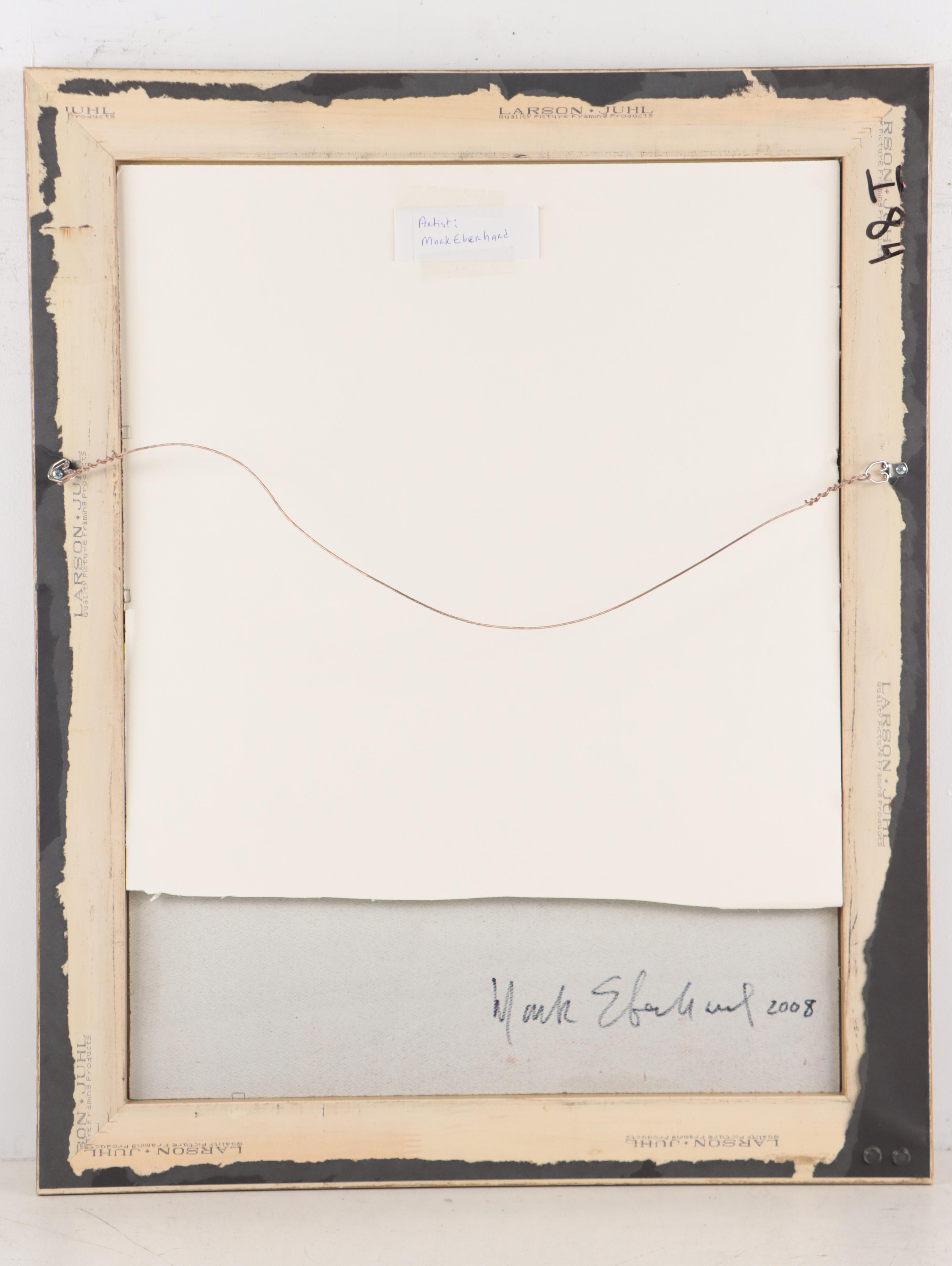 Mark Eberhard Oil Painting of Geese and a Bird, 2008